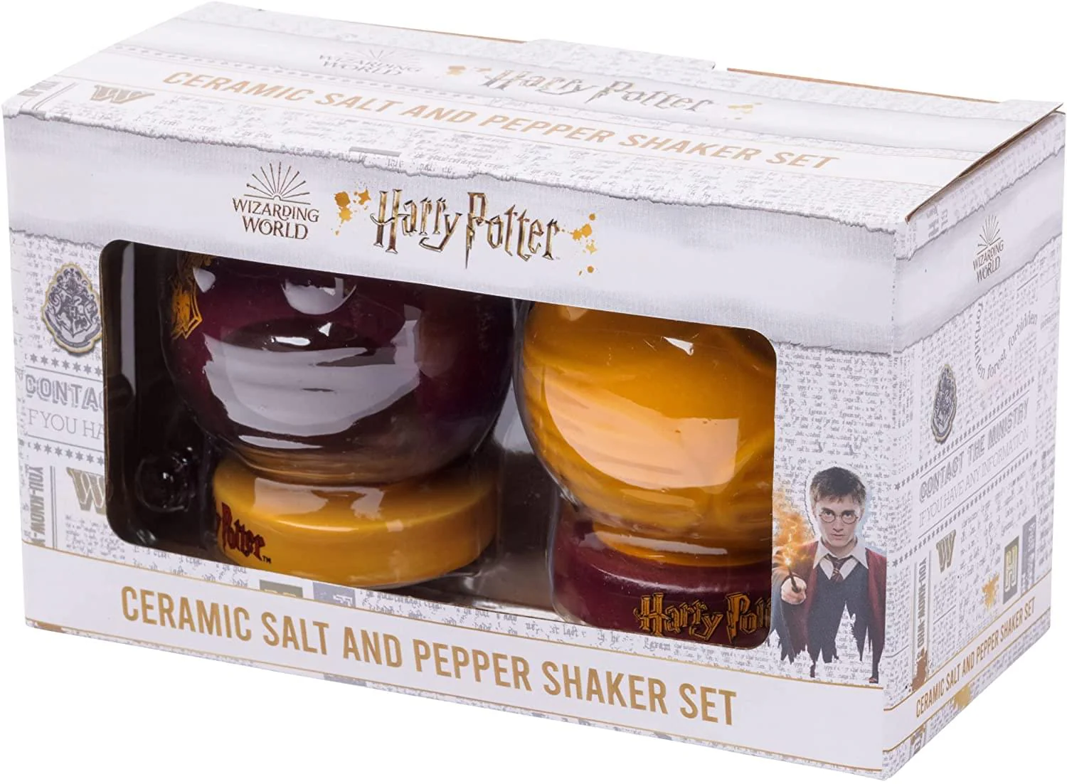 Harry Potter Quaffle Snitch Ceramic Salt and Pepper Shaker Set - Image 3