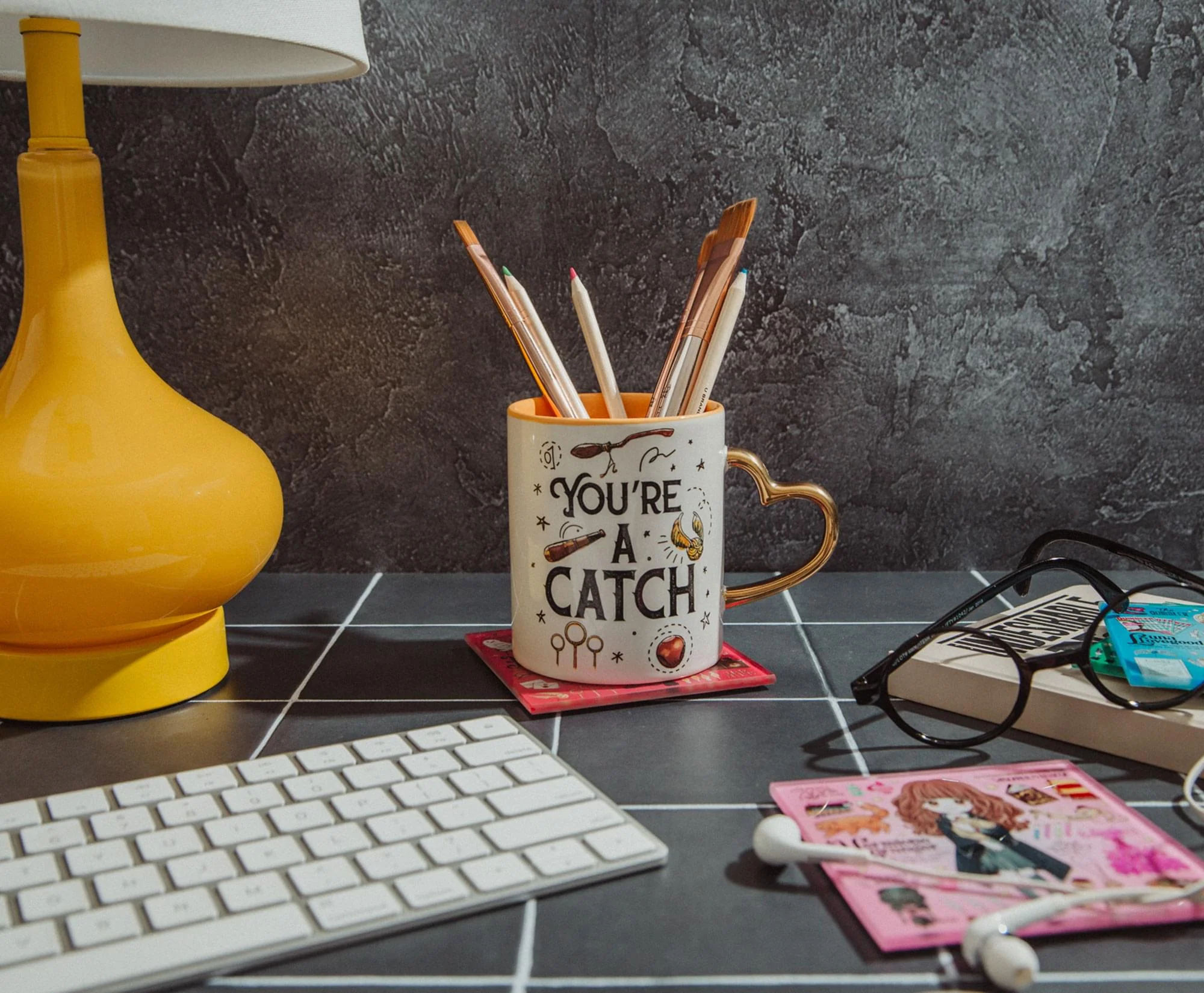 Harry Potter Quidditch "You're A Catch" Sculpted Handle Ceramic Mug | 14 Ounces - Image 6