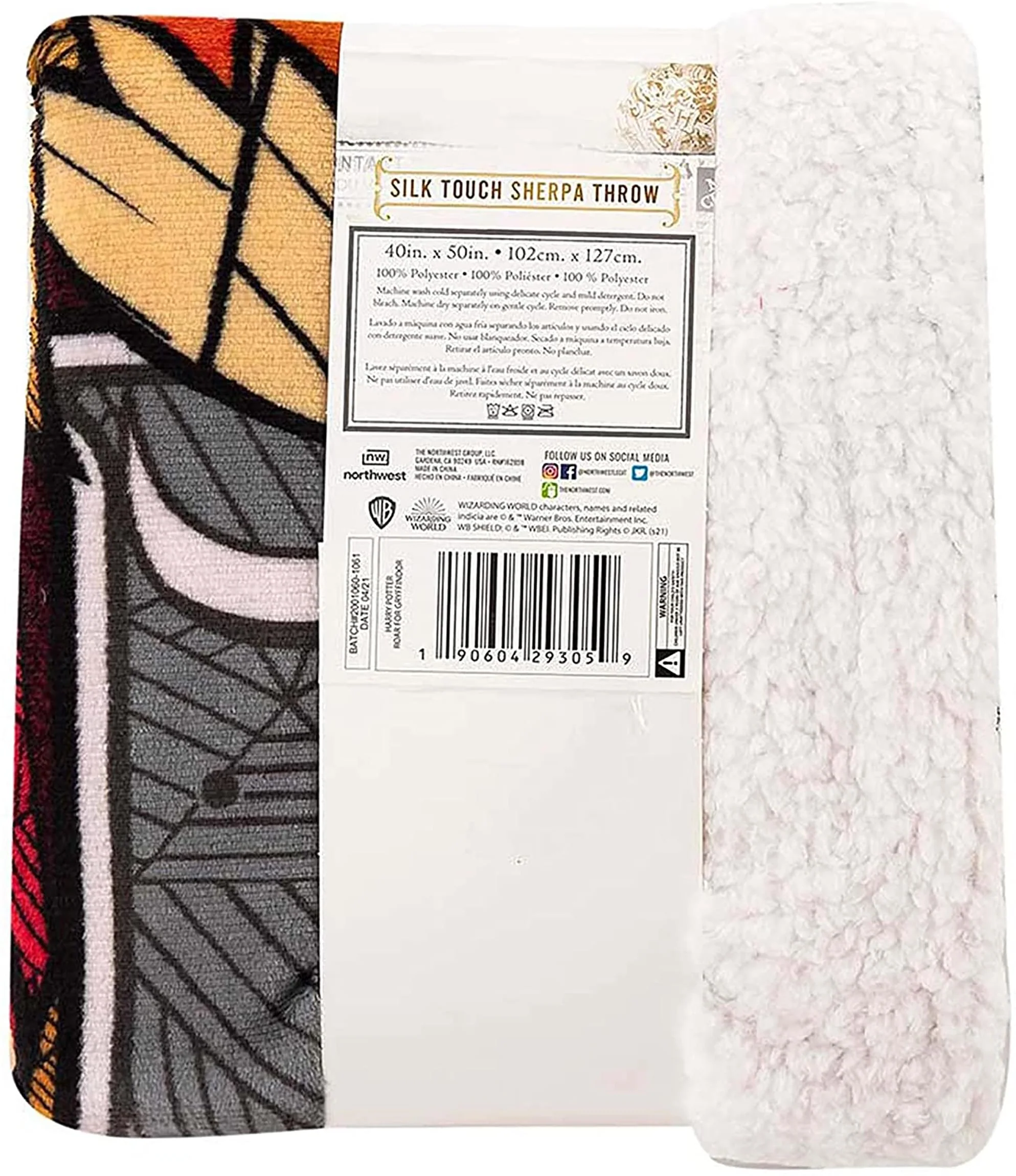 Harry Potter Roar For Gryffindor 40 x 50 Inch Silk Touch Sherpa Throw Blanket - Image 4