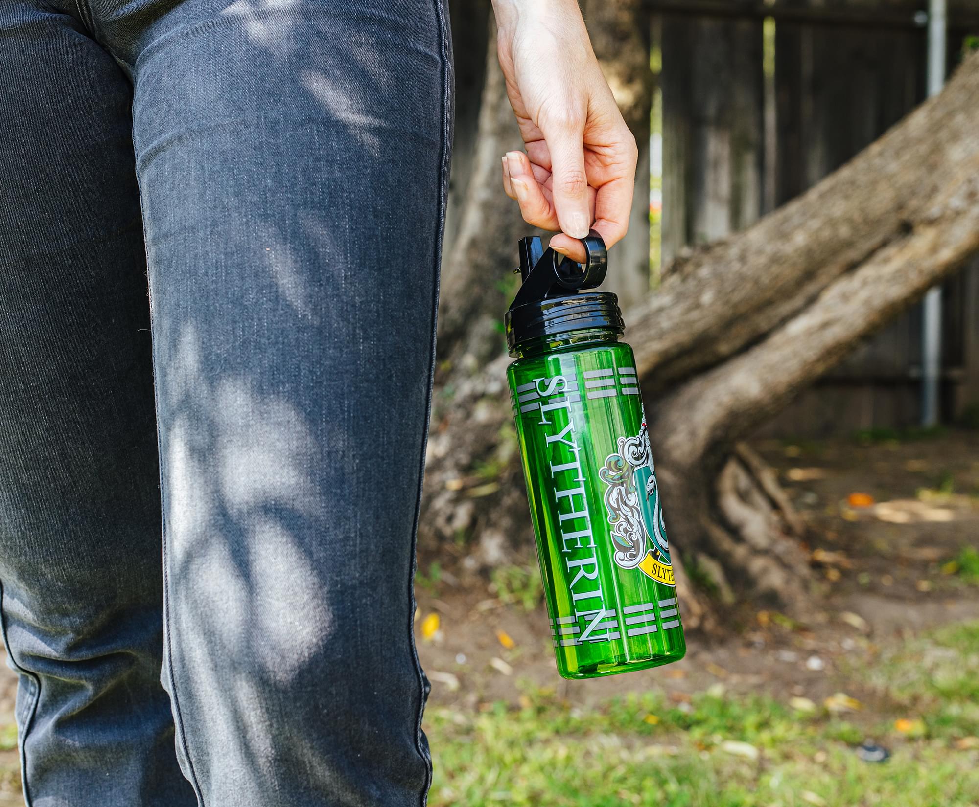 Harry Potter Slytherin Crest Water Bottle With Handle Lid | Holds 20 Ounces - Image 8
