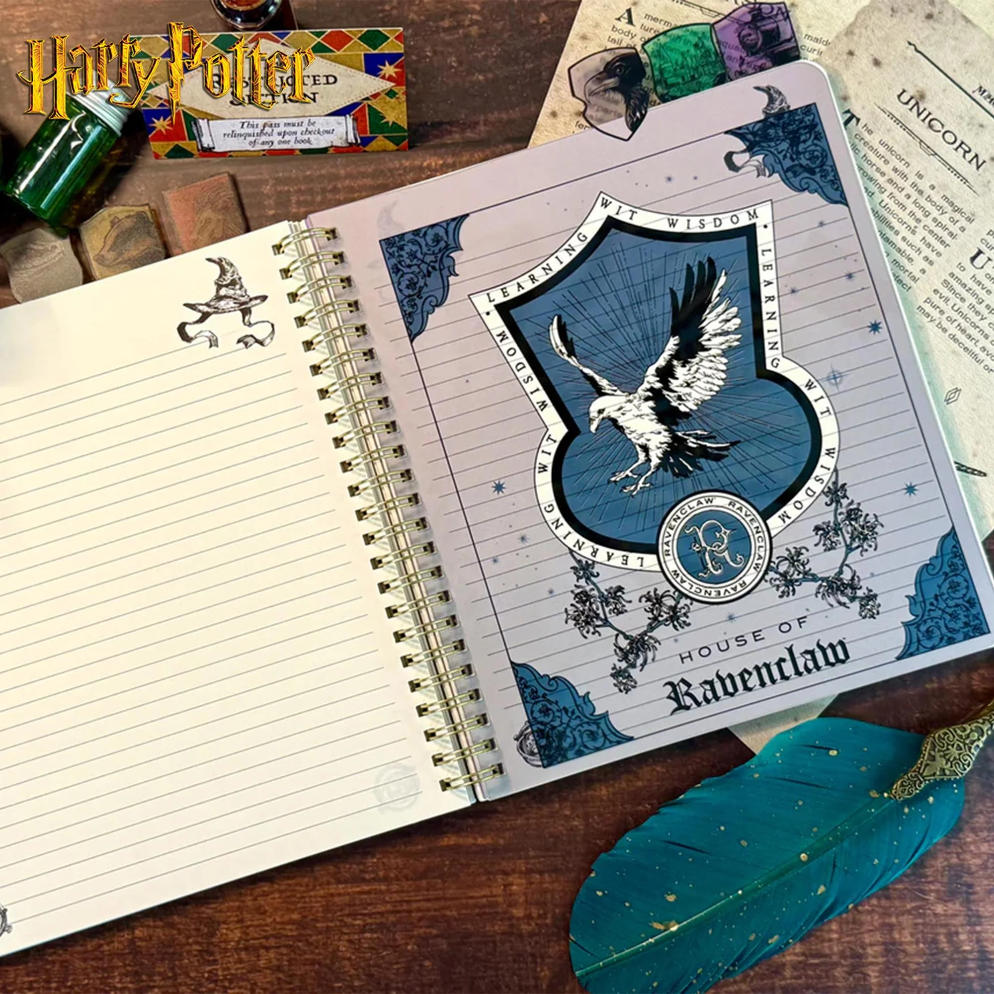 Harry Potter Sorting Hat 8 x 7 Inch 6-Tabbed Spiral Journal | 144 Pages - Image 6