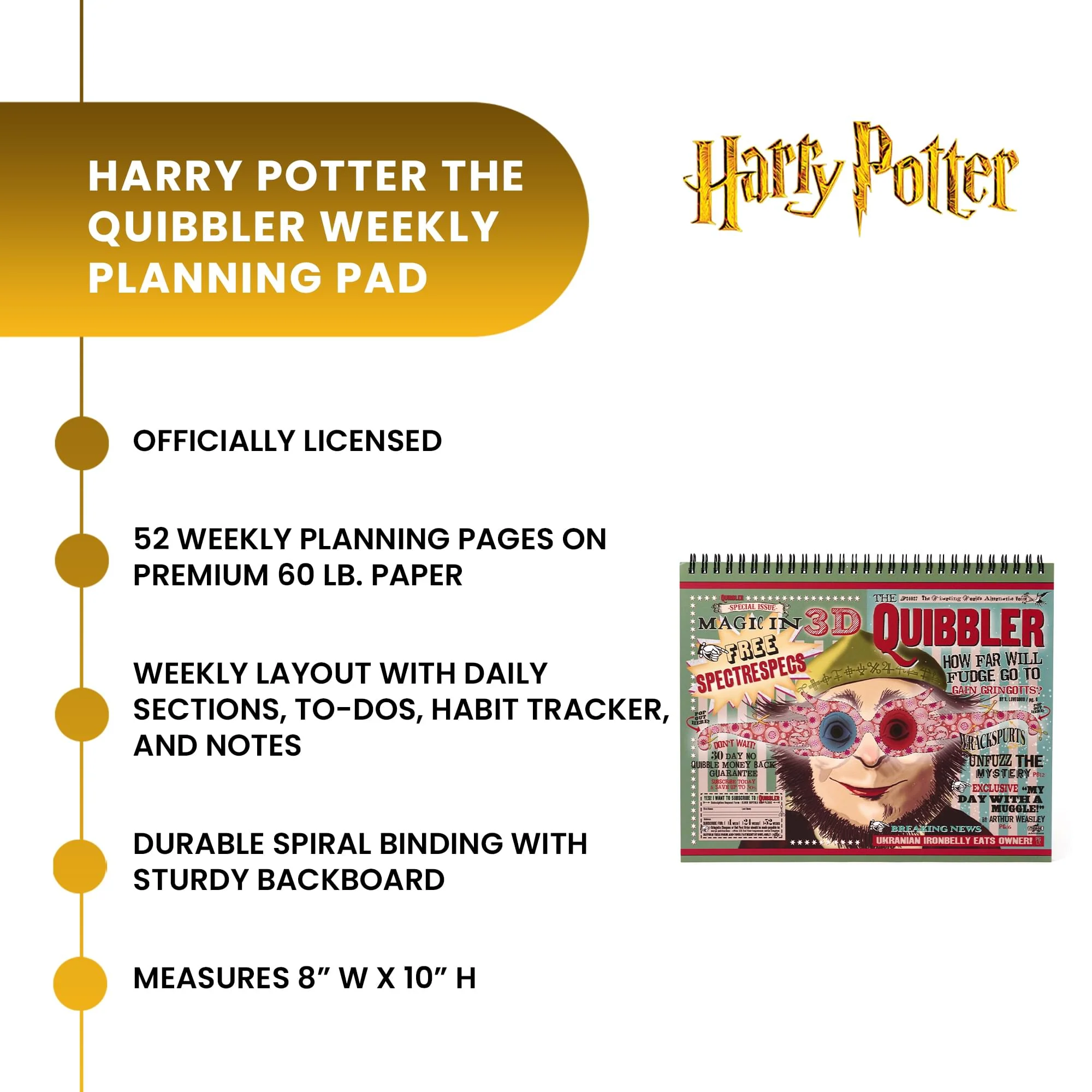 Harry Potter The Quibbler Weekly Planning Pad - Image 9