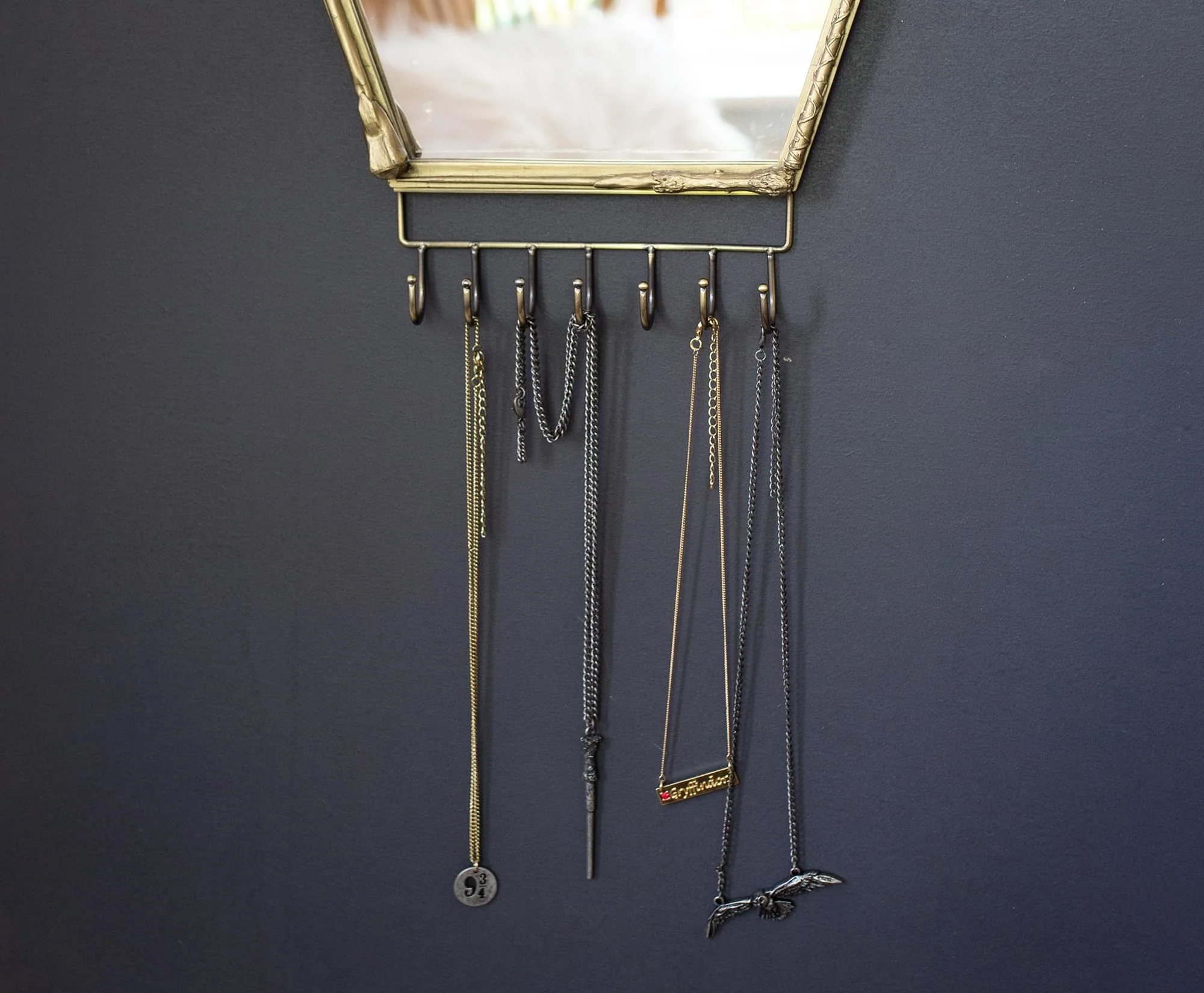 Harry Potter Wand Wall Mirror with Jewelry Hooks Storage Rack - Image 5