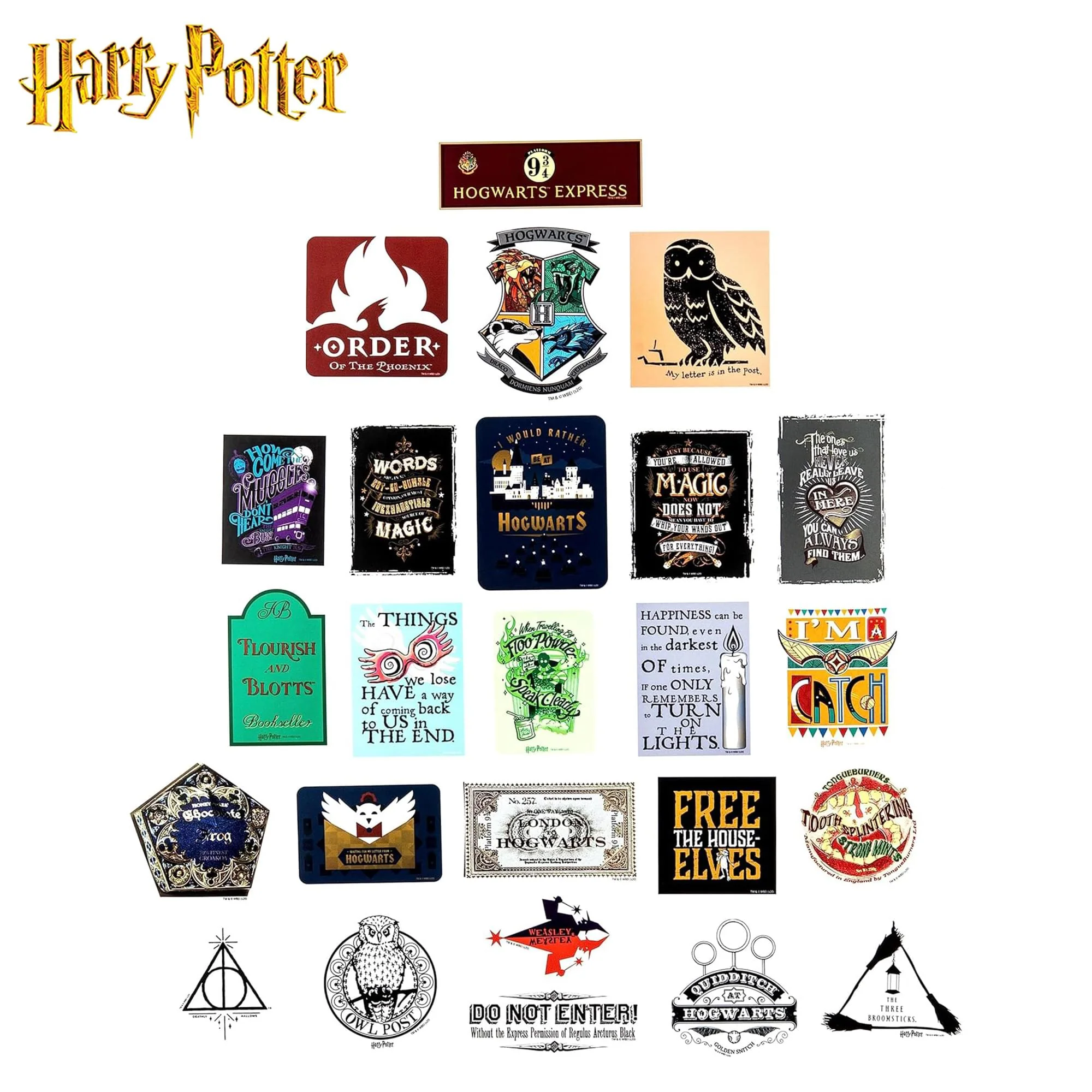Harry Potter Wizarding World Vinyl Decal 50-Pack - Image 5