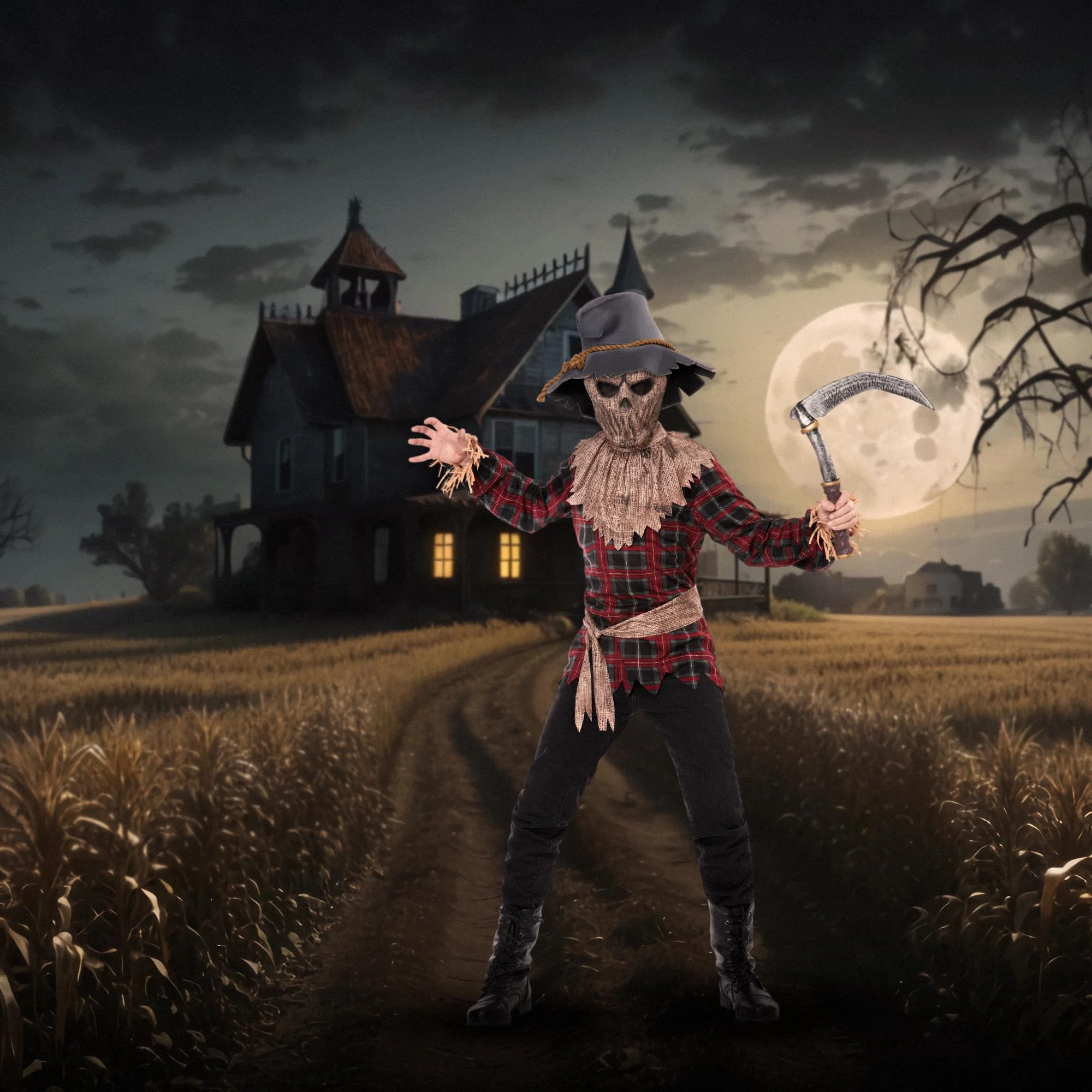 Harvest Of Horror Scarecrow Child Costume - Image 2