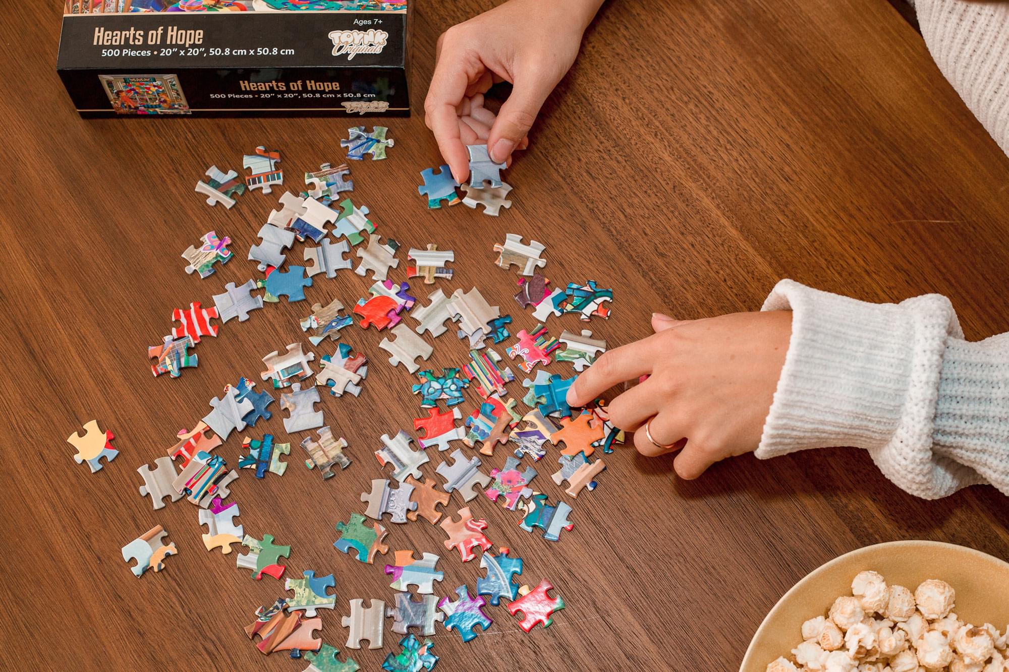Hearts of Hope Family Craft Puzzle For Adults And Kids | 500 Piece Jigsaw Puzzle - Image 6