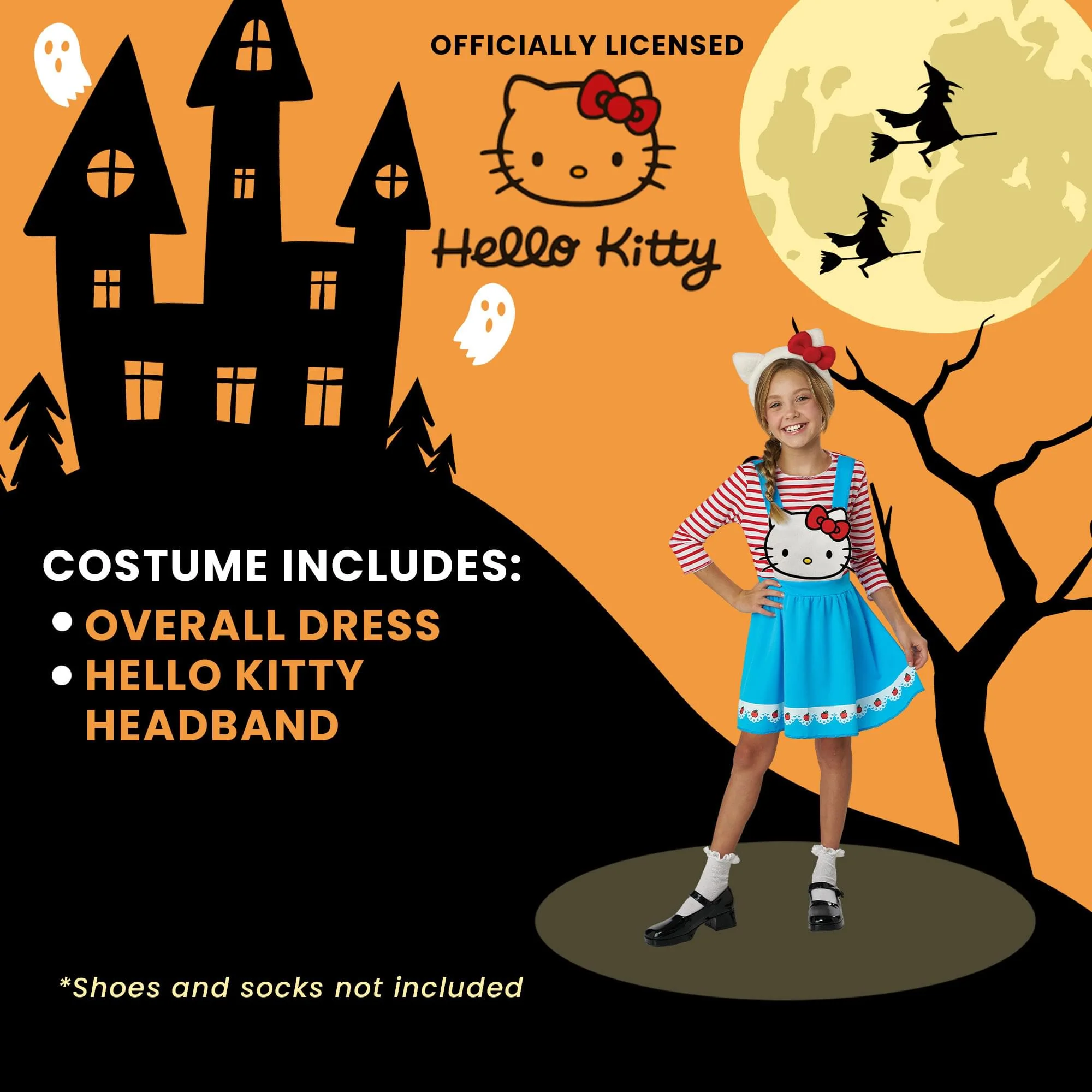 Hello Kitty Blue Overall Dress Child Costume - Image 31