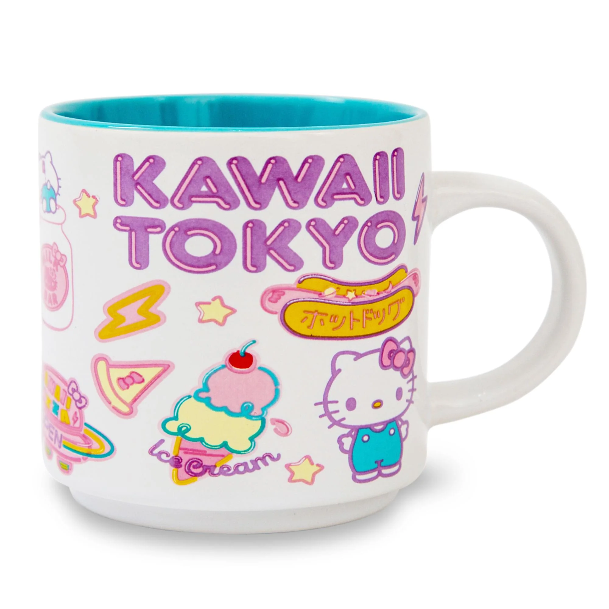 Hello Kitty "Kawaii Tokyo" Allover Icons Ceramic Stacking Mug | Holds 13 Ounces - Image 3