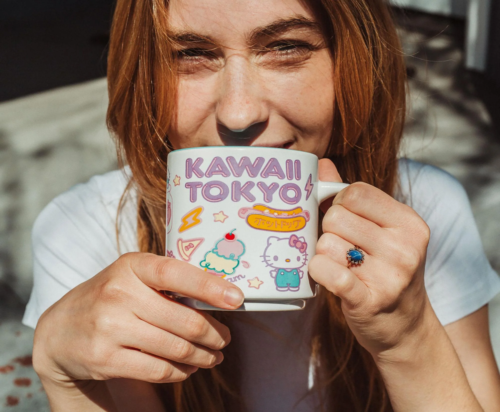 Hello Kitty "Kawaii Tokyo" Allover Icons Ceramic Stacking Mug | Holds 13 Ounces - Image 4
