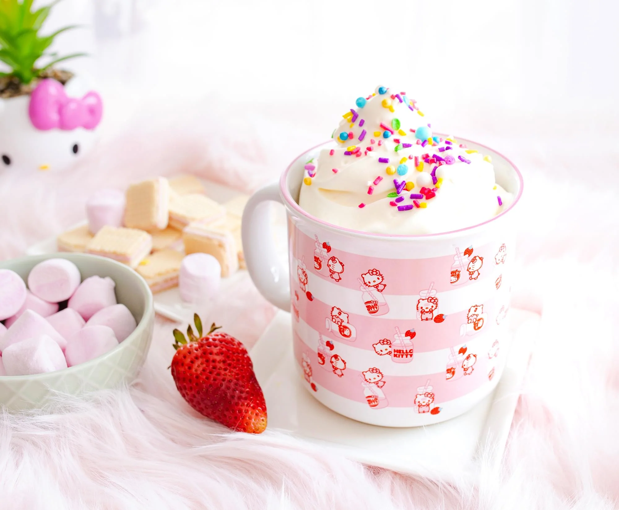 Sanrio Hello Kitty Strawberry Milk Ceramic Camper Mug | Holds 20 Ounces - Image 5