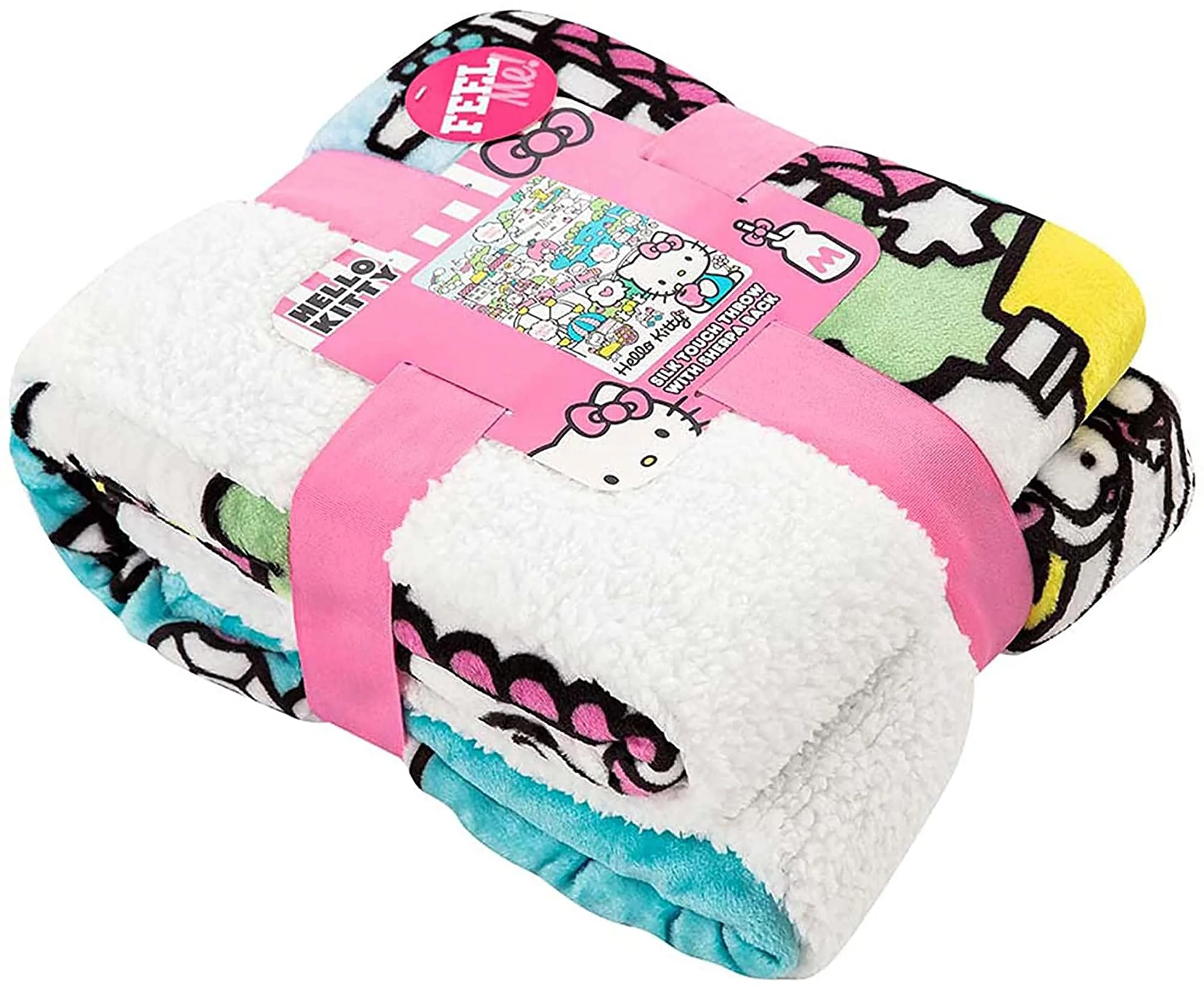 Hello Kitty My Cute World 60 x 80 Inch Silk Touch Sherpa Throw Blanket - Image 3