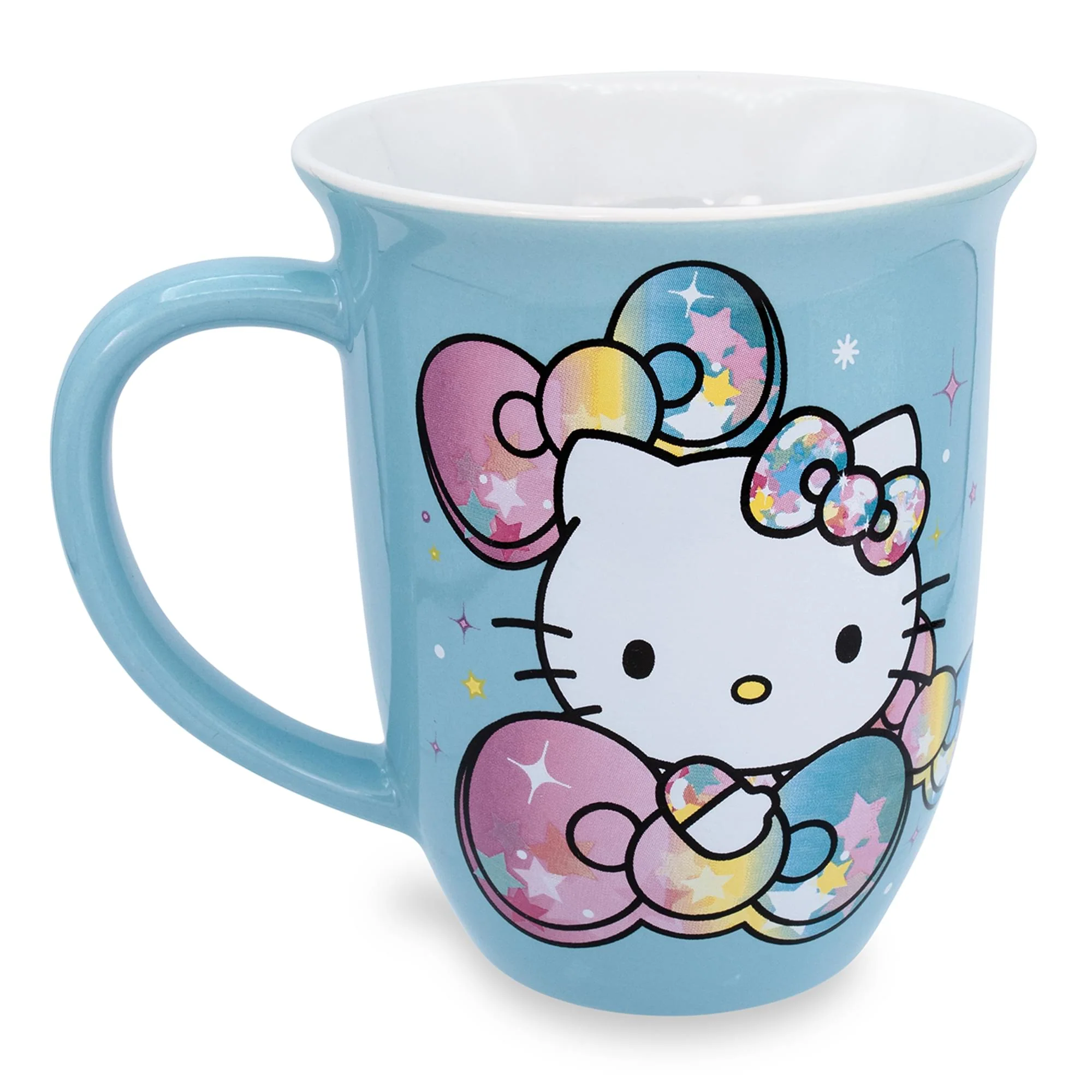 Sanrio Hello Kitty Pastel on Rainbow Wide Rim Ceramic Mug | Holds 16 Ounces - Image 2
