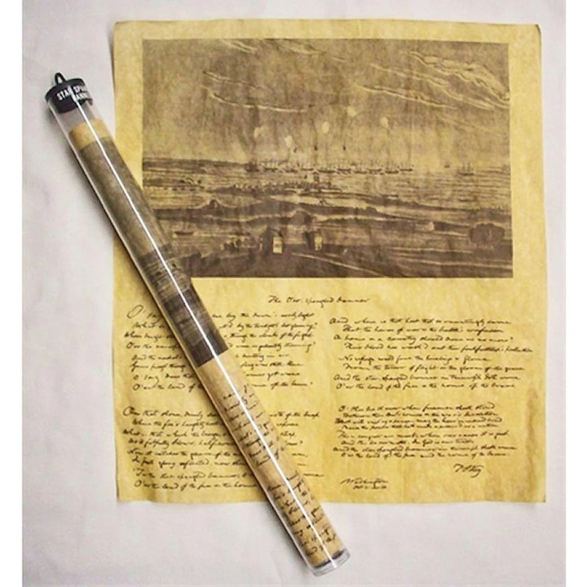 Historic U.S. Document Reproduction: Star Spangled Banner Poster