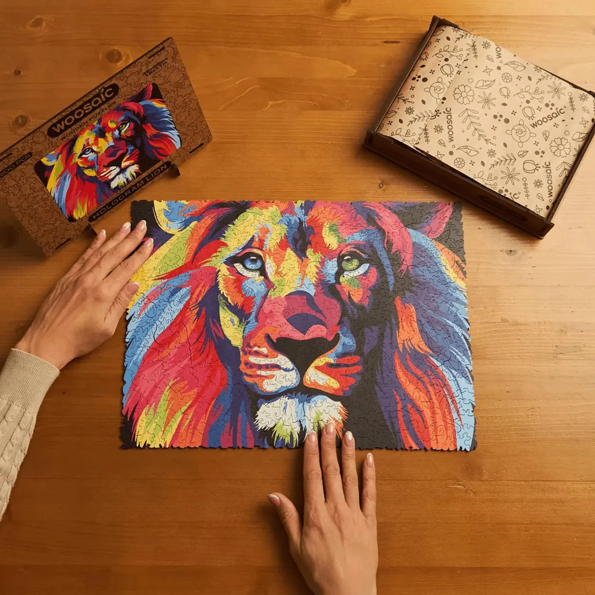 Hologram Lion 500 Piece Wooden Jigsaw Puzzle - Image 8