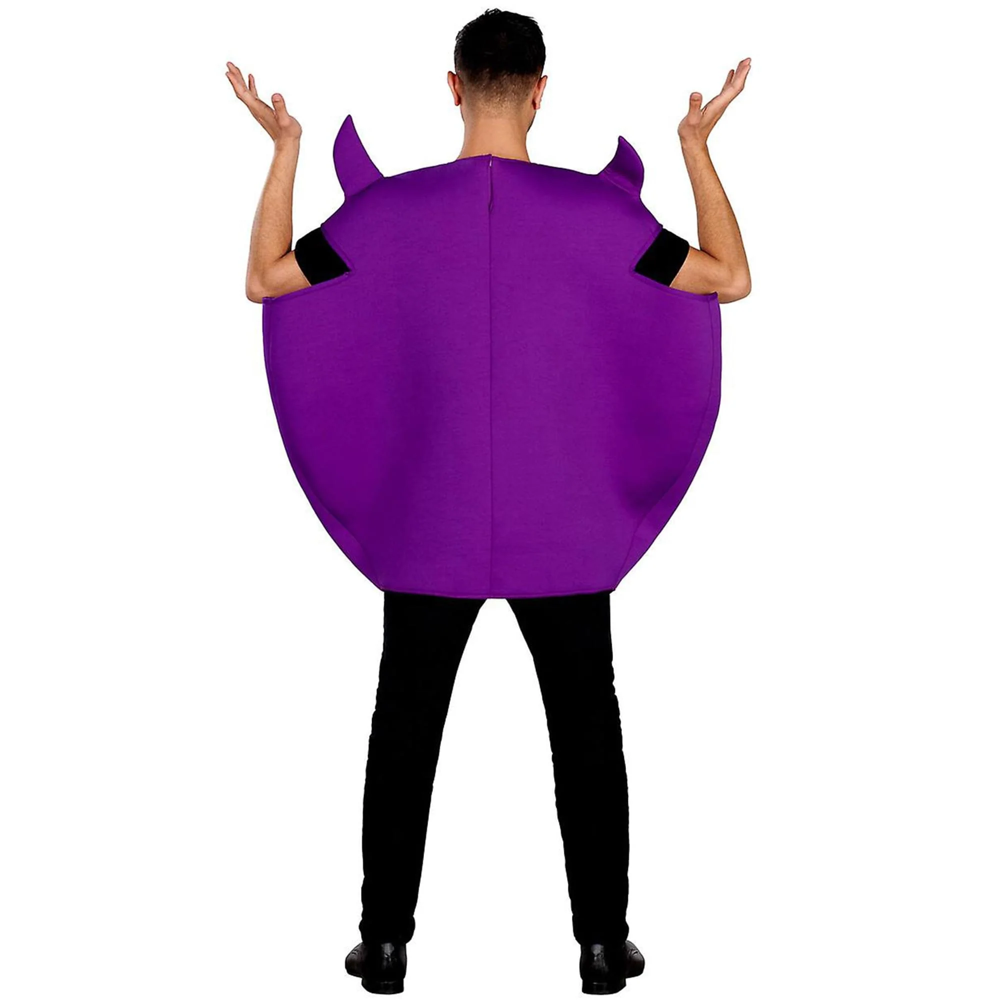 Horny Devil Purple Emoji Adult Unisex Costume | One Size - Image 3