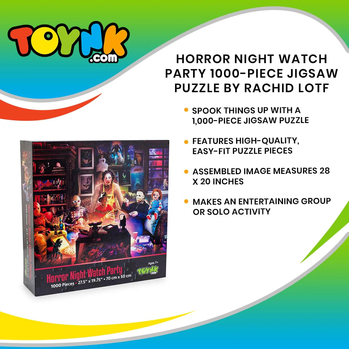 Horror Night Watch Party 1000 Piece Jigsaw Puzzle By Rachid Lotf - Image 7