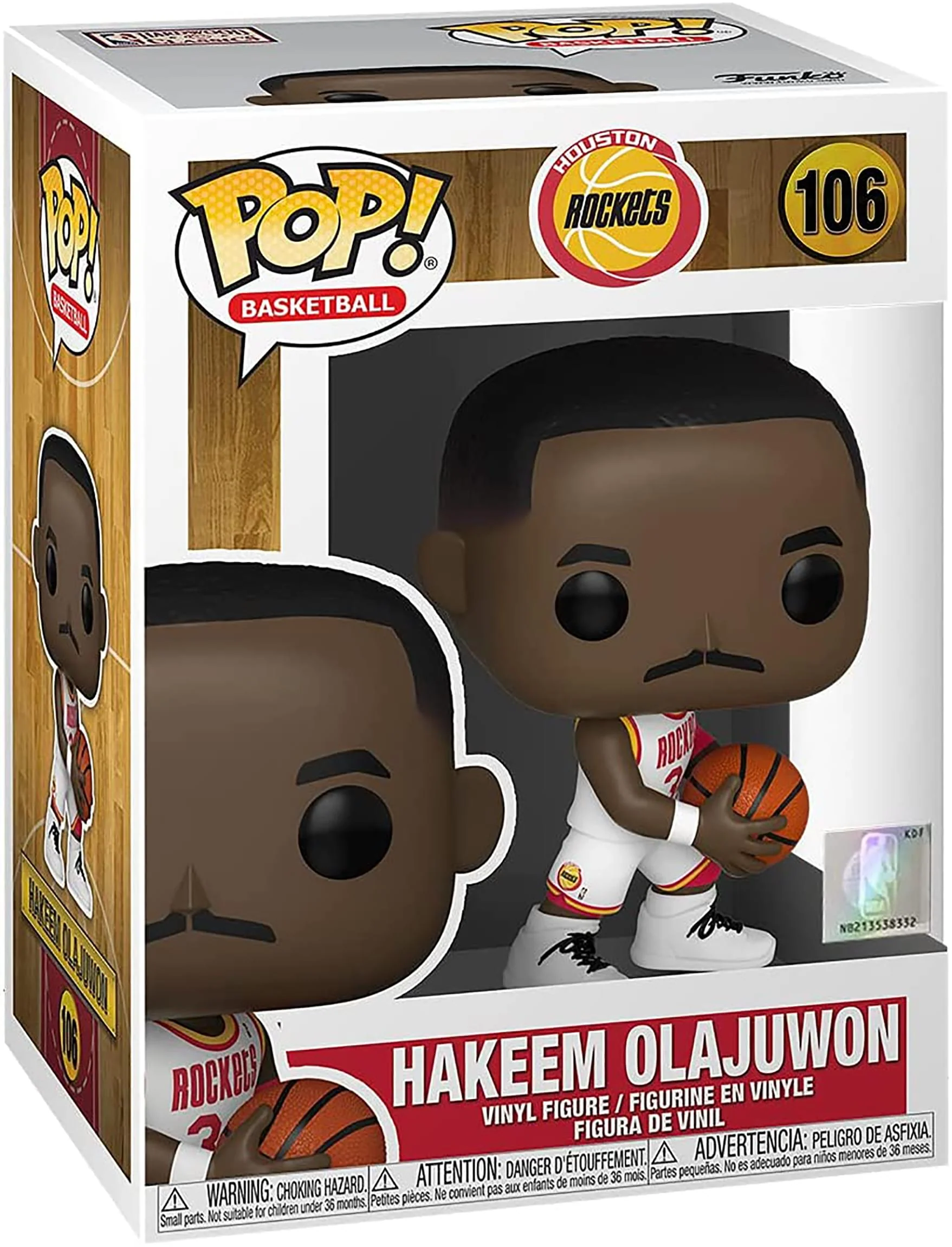Houston Rockets Funko NBA POP Vinyl Figure | Hakeem Olajuwon (Home) - Image 2