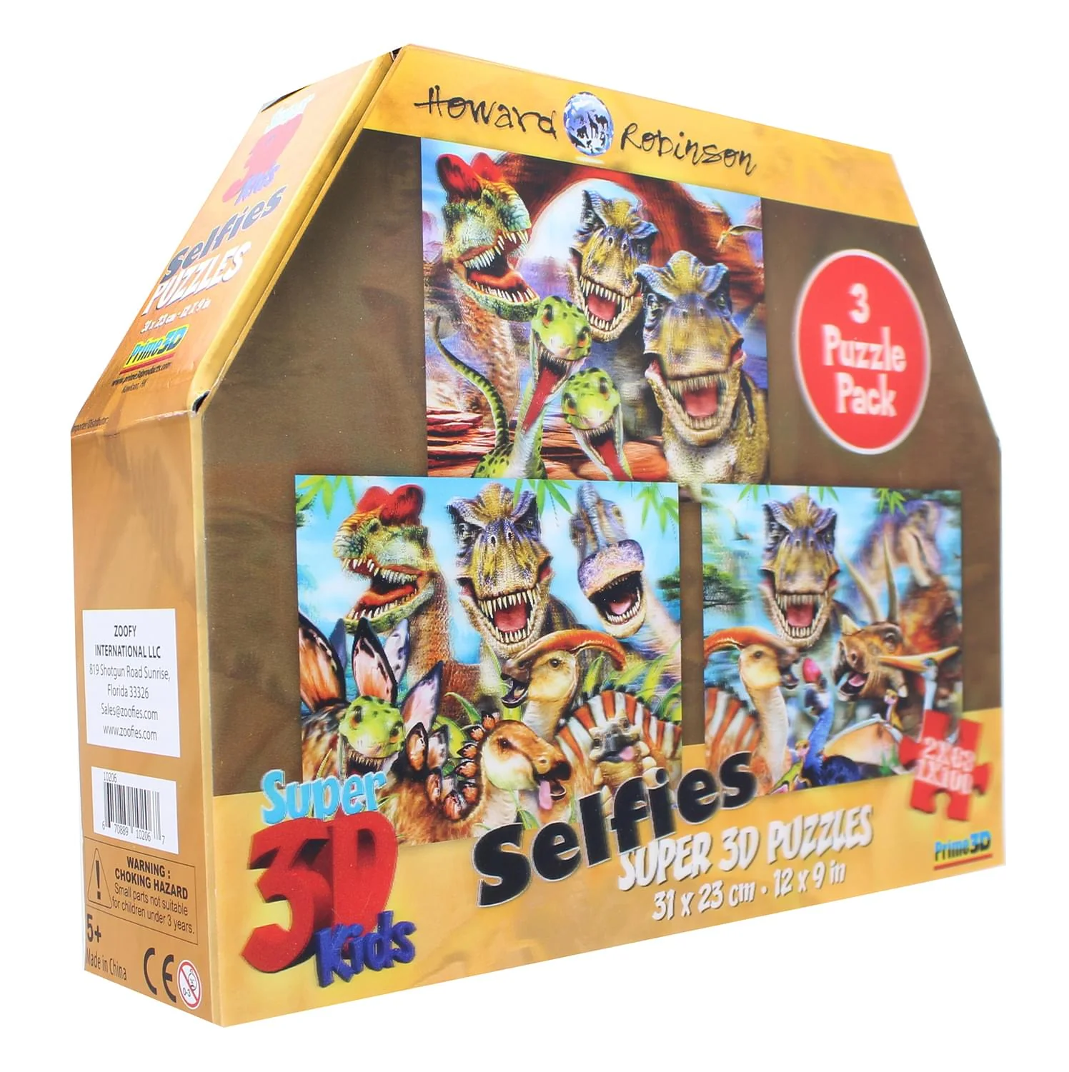Howard Robinson- Dinosaur Selfies 63 & 100pc 3D Puzzle Box of 2 - Image 3