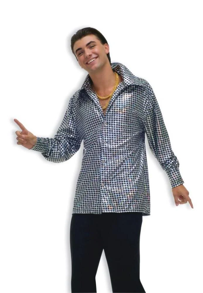Hustle Hunk Disco Costume Shirt Adult Standard