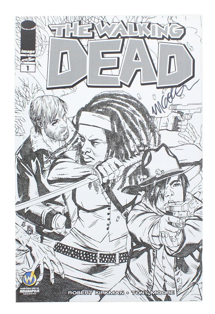 Image Comics The Walking Dead #1 | WW Indianapolis B&W Cover | AUTOGRAPHED - Michael Golden