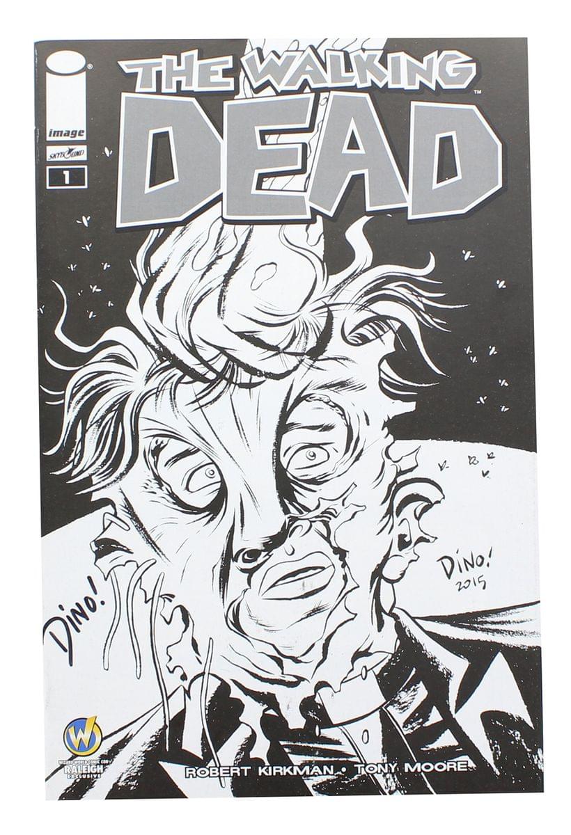 Image Comics The Walking Dead #1 | WW Raleigh B&W Cover | AUTOGRAPHED - Dean Haspiel