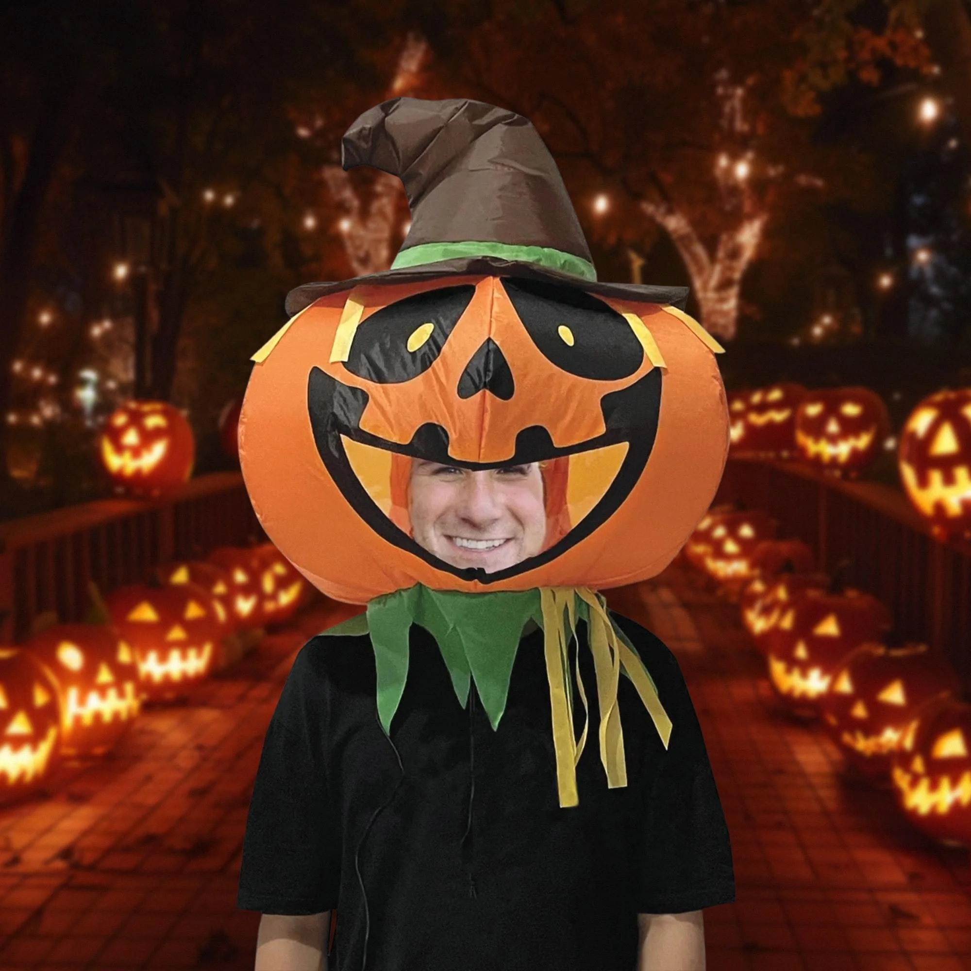 Inflatable Pumpkin Head Adult - Image 2