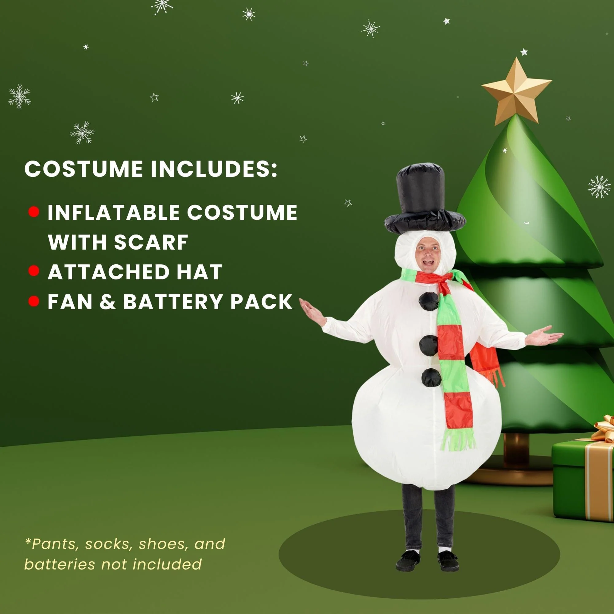 Inflatable Snowman Adult Costume - Image 13