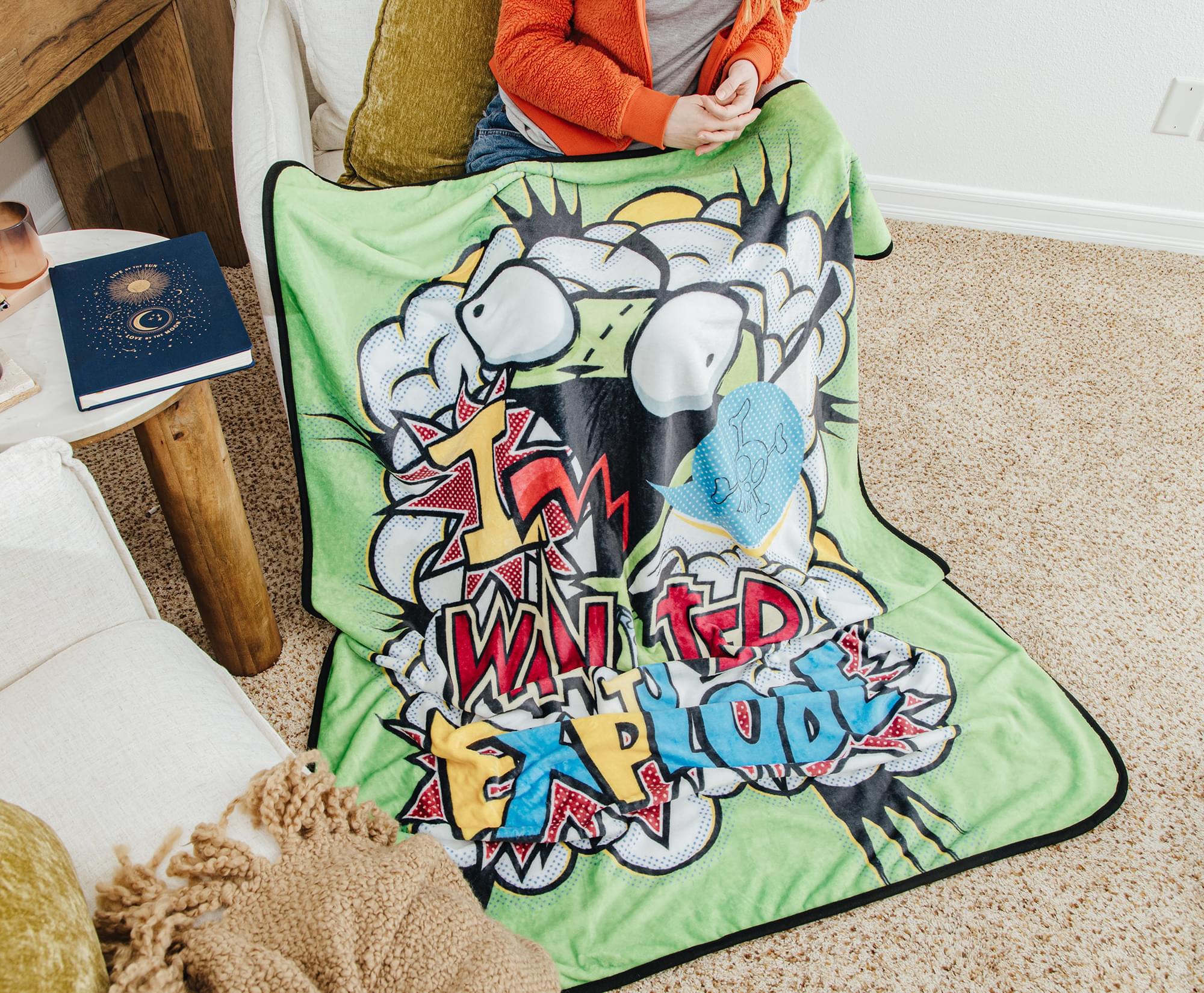 Invader Zim GIR "I Wanted To Explode" Fleece Throw Blanket | 45 x 60 Inches - Image 4