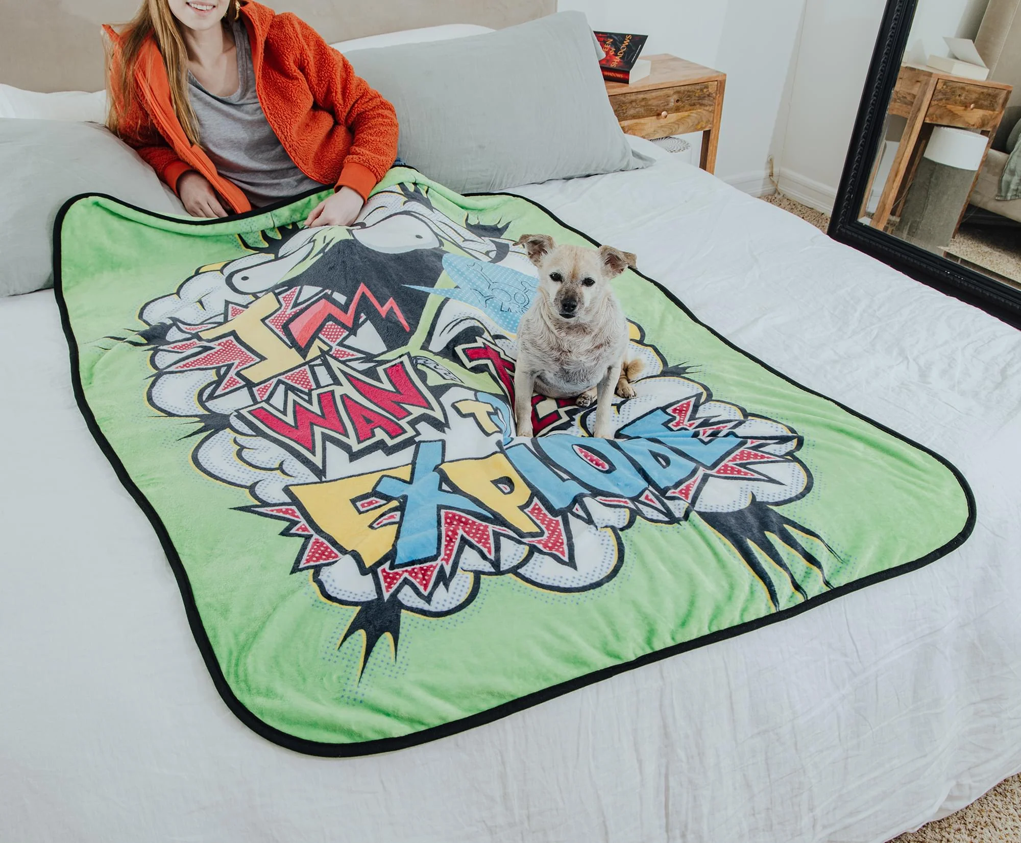 Invader Zim GIR "I Wanted To Explode" Fleece Throw Blanket | 45 x 60 Inches - Image 8