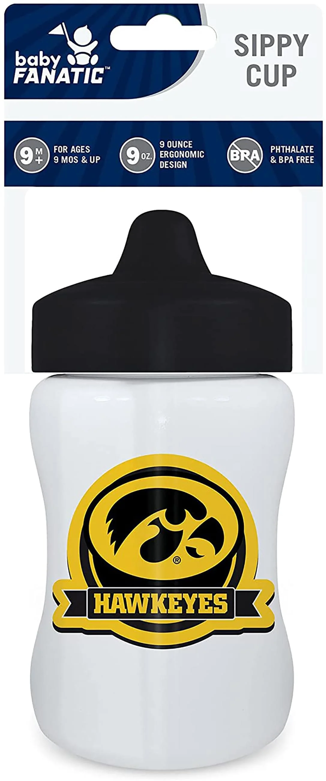 Iowa Hawkeyes NCAA 9oz Baby Sippy Cup - Image 2