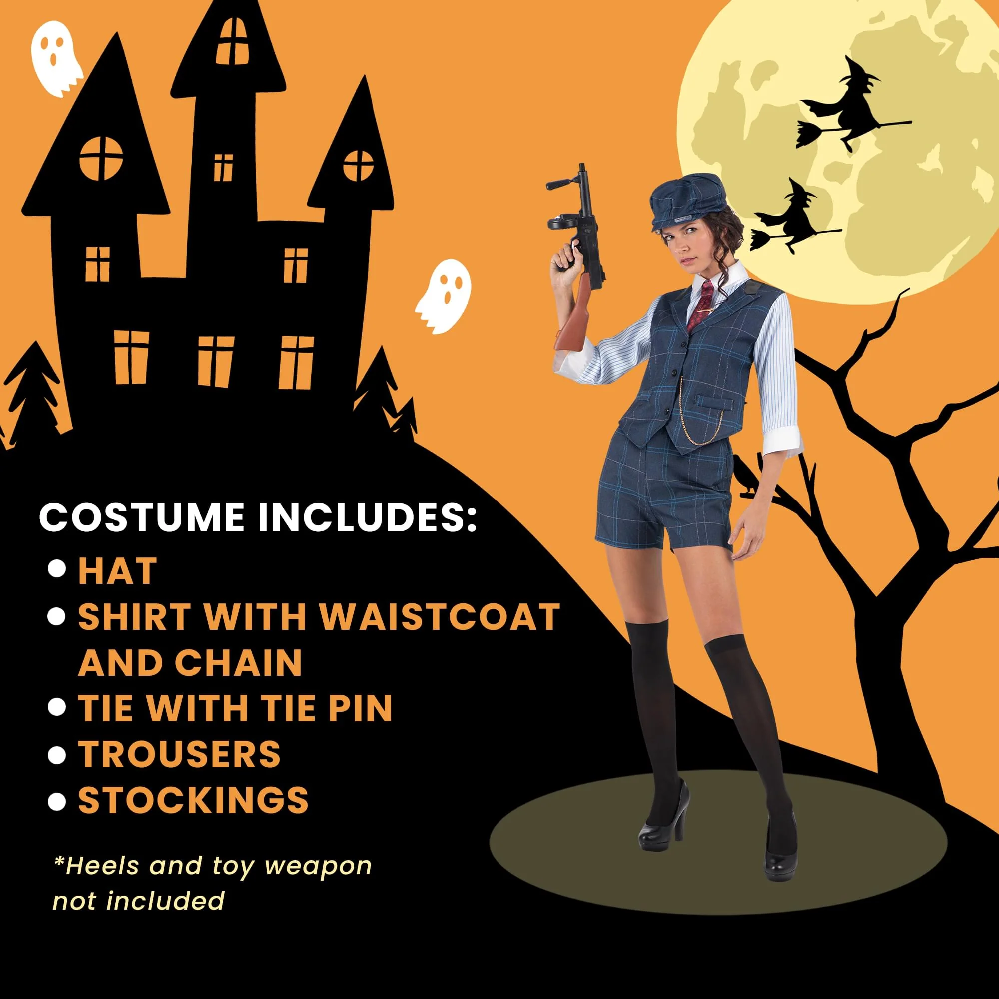 Irish Gangster Adult Female Costume - Image 29