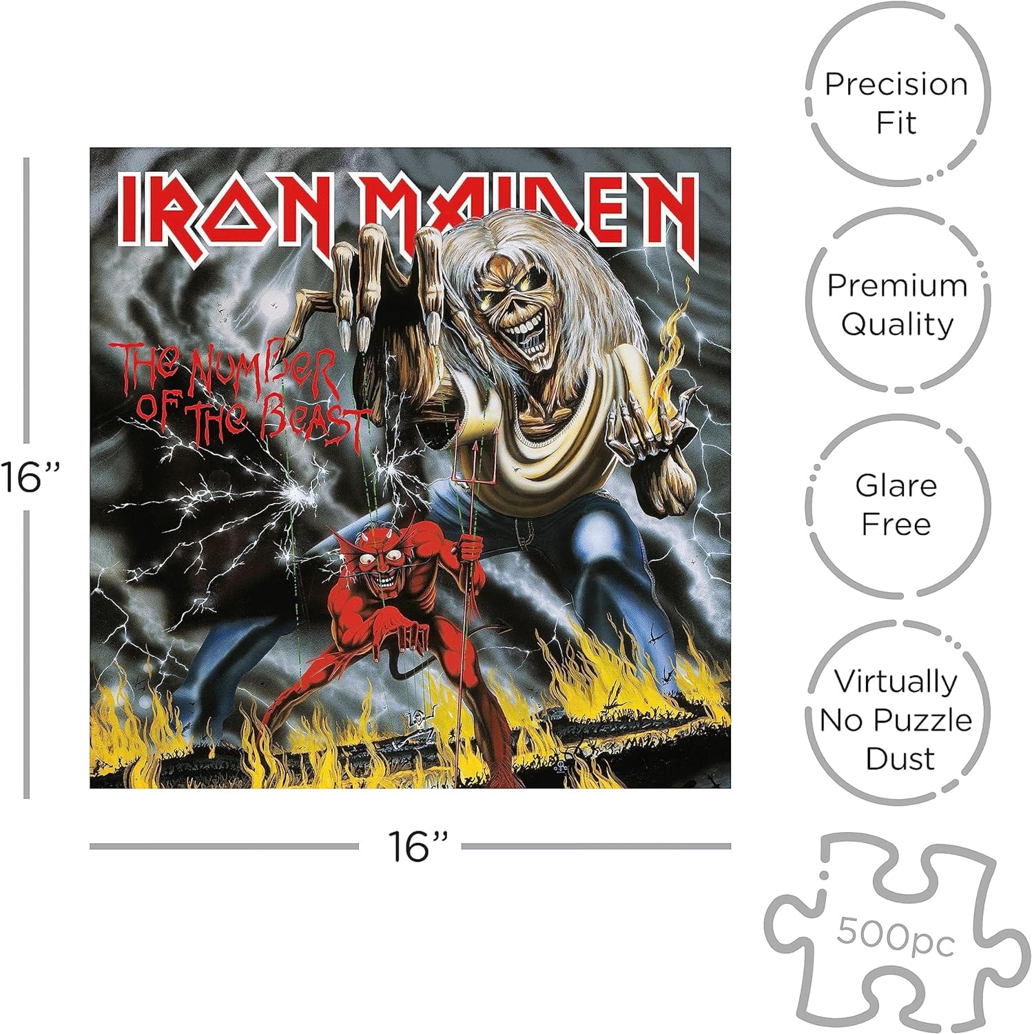 Iron Maiden Number Of The Beast 500 Piece Jigsaw Puzzle - Image 3