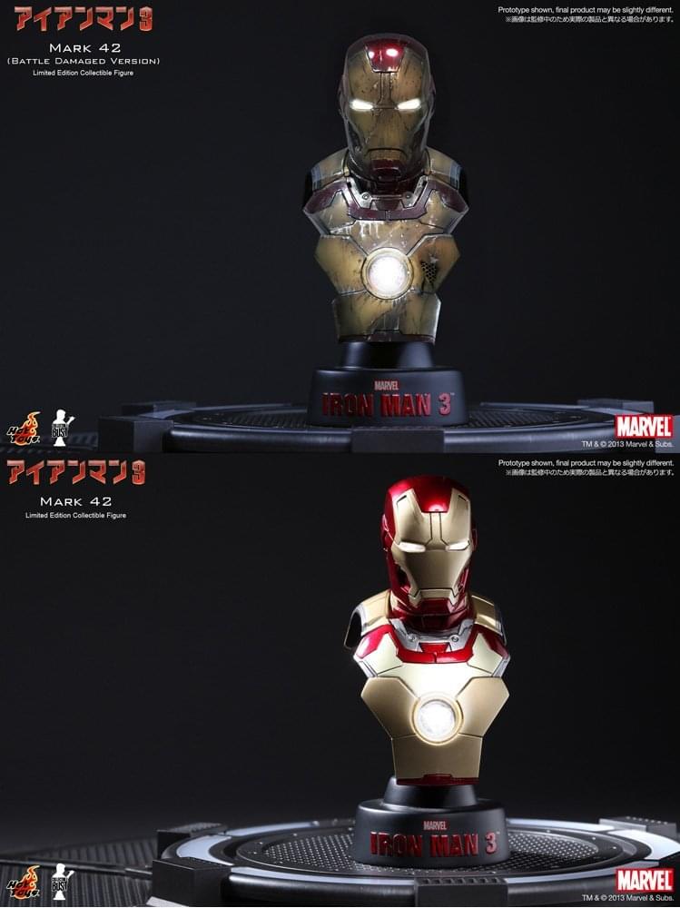 Iron Man 3 Hot Toys 4.5" Deluxe Mini Bust Set of 8 - Image 2