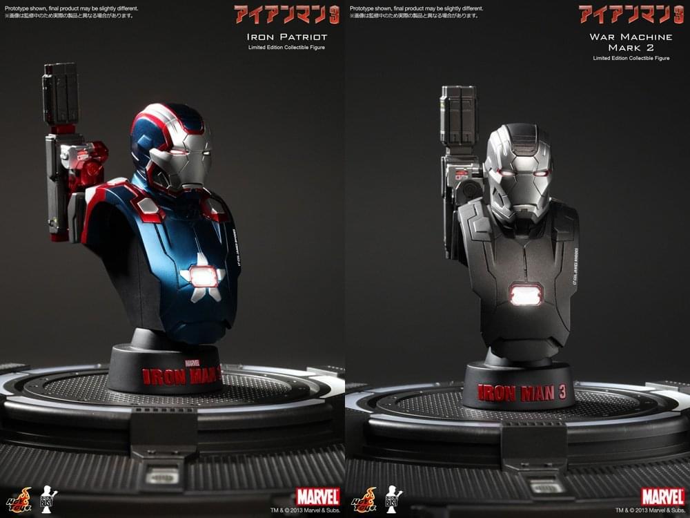 Iron Man 3 Hot Toys 4.5" Deluxe Mini Bust Set of 8 - Image 3