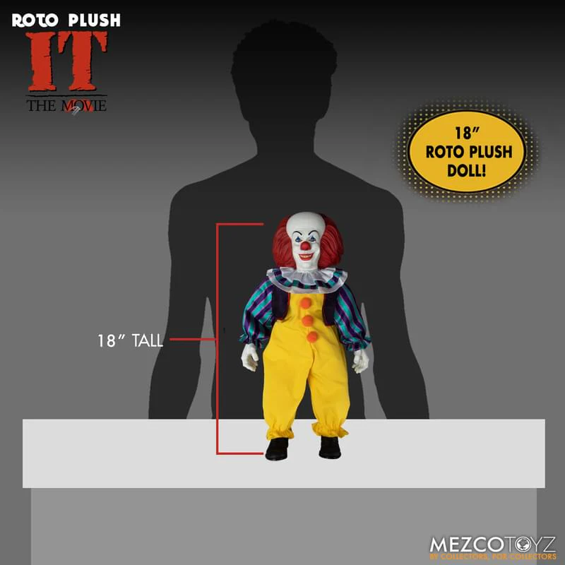 IT (1990) Mezco Designer Series 18 Inch Pennywise Roto Plush - Image 7