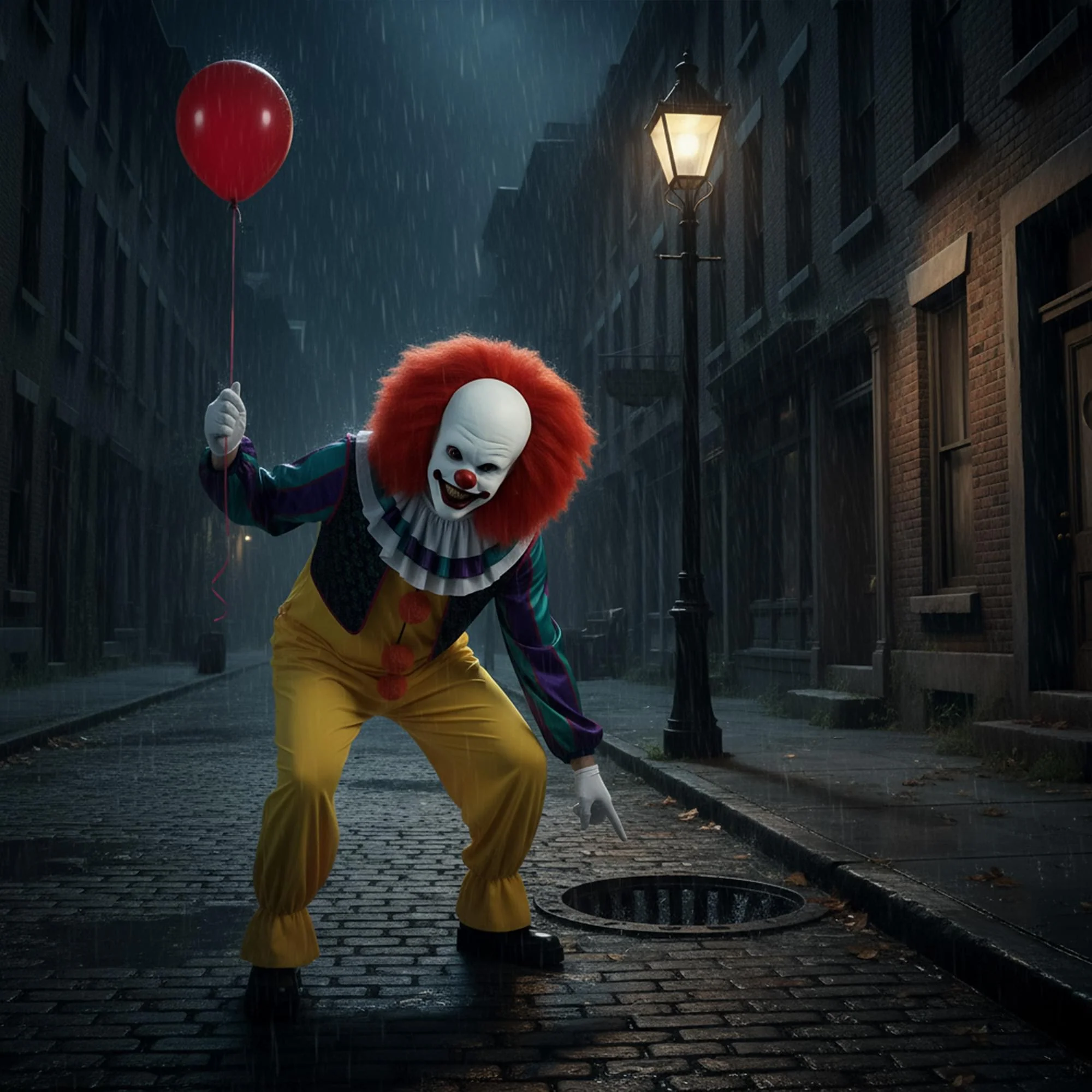 It 1990 Pennywise Mens Adult Costume - Image 6
