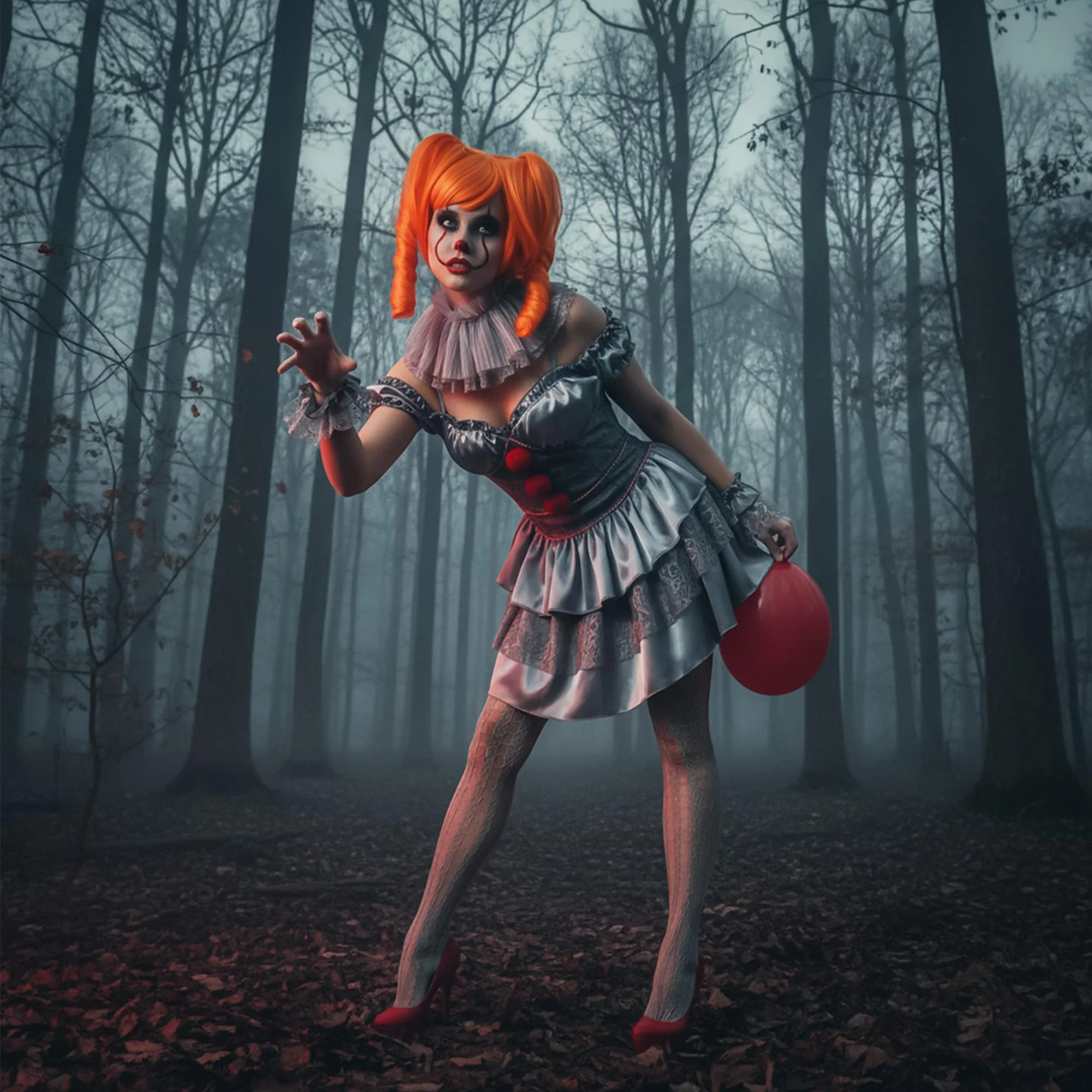 It Chapter 2, Pennywise Mini Dress Adult Costume - Image 27