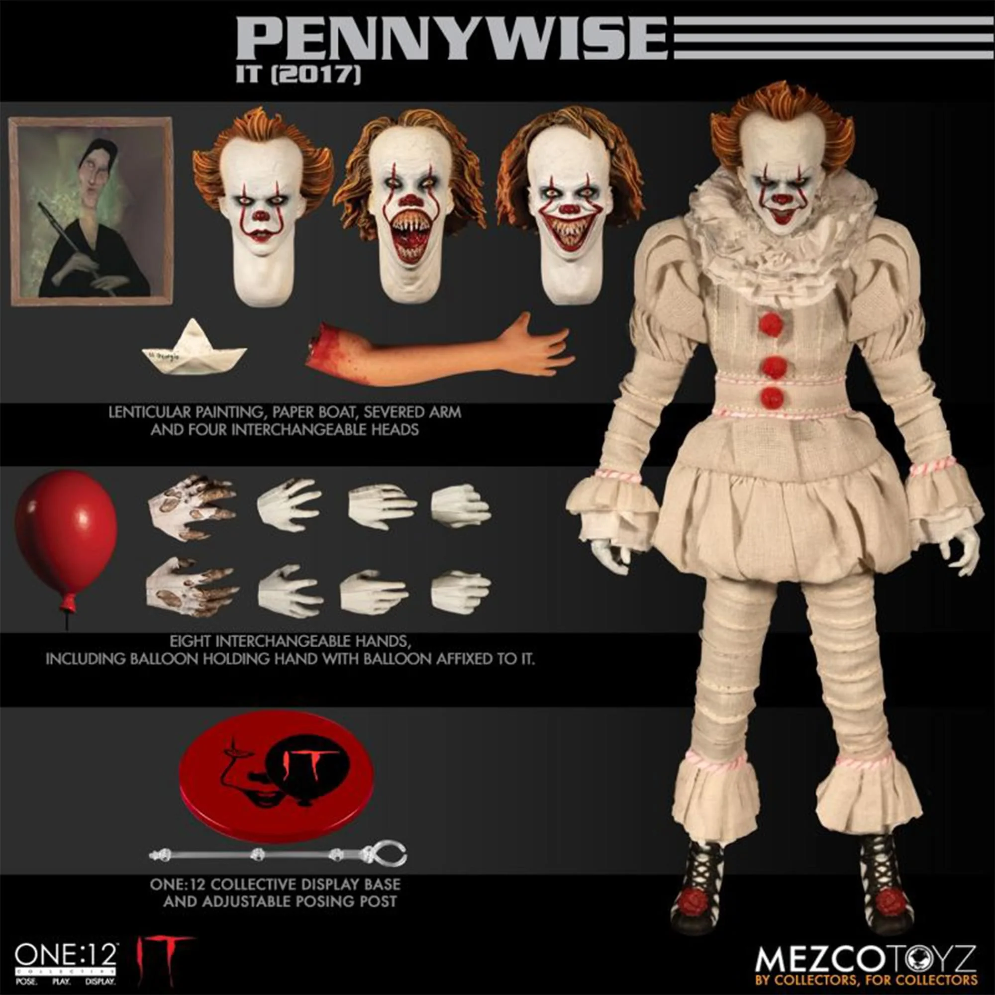 IT One:12 Collective 6 Inch Action Figure | Pennywise - Image 4