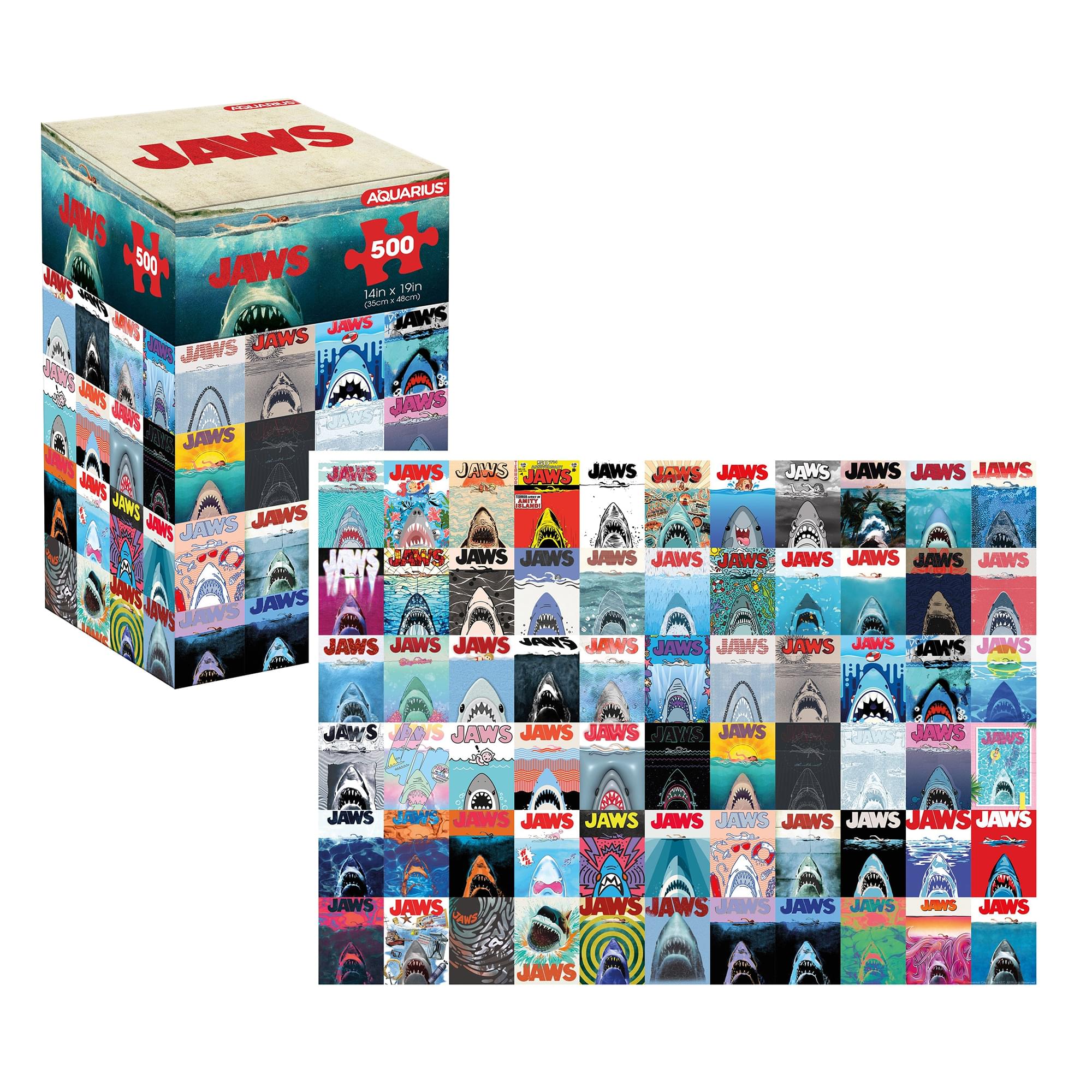 JAWS 50th Anniversary Movie Posters 500 Piece Jigsaw Puzzle