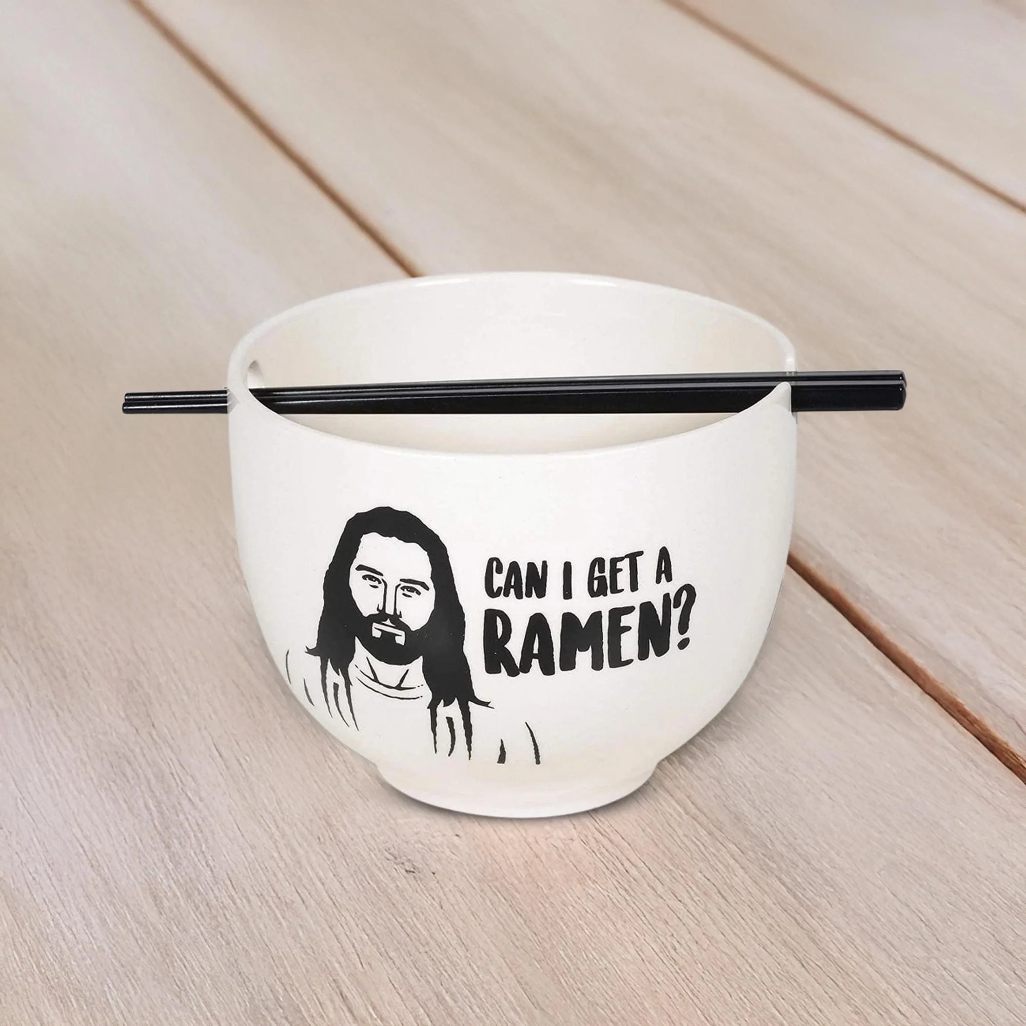 Jesus Can I Get A Ramen 20oz Ramen Bowl and Chopsticks Set - Image 4