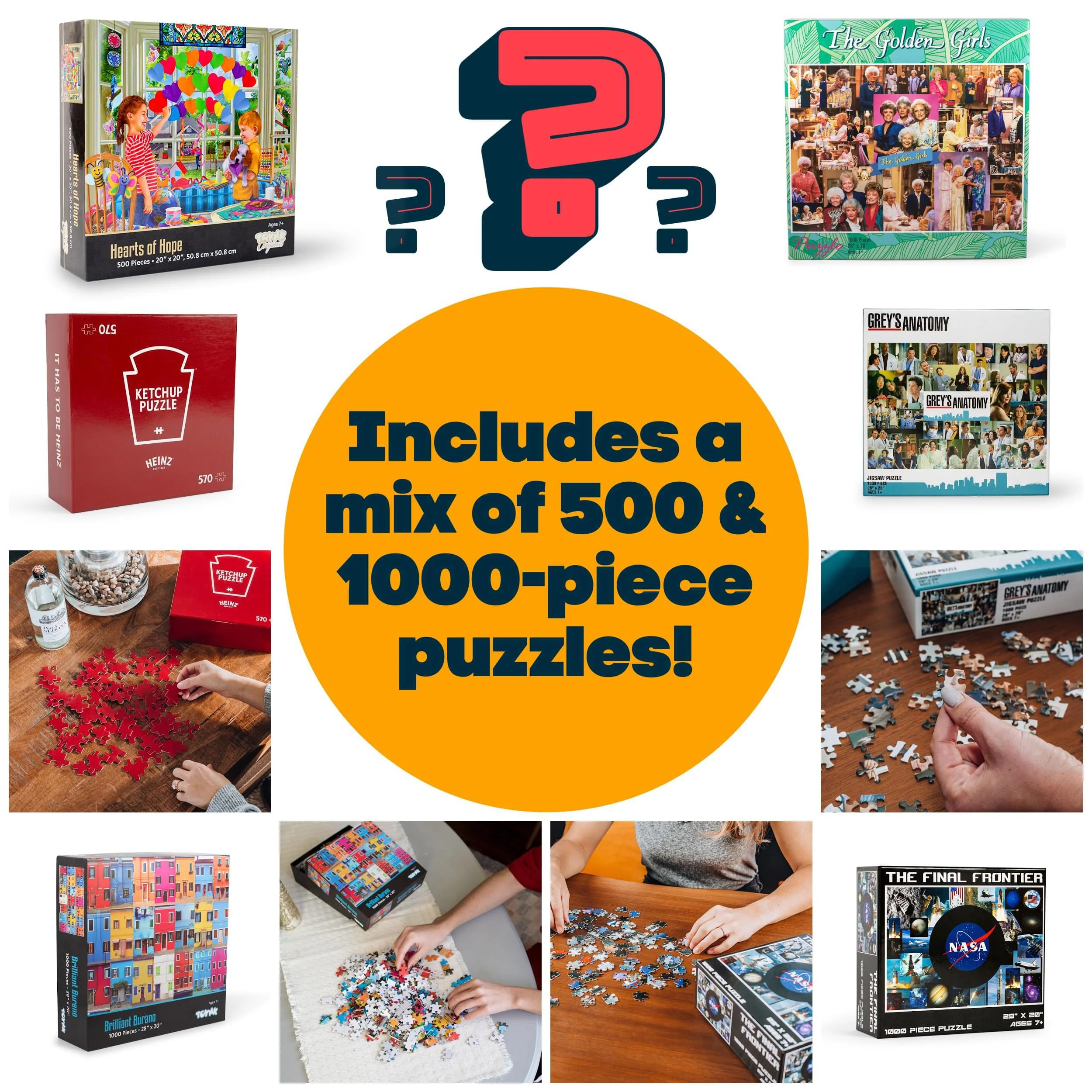 Jigsaw Puzzle Mystery Gift Box Bundle | Includes 8 Puzzles - Image 3