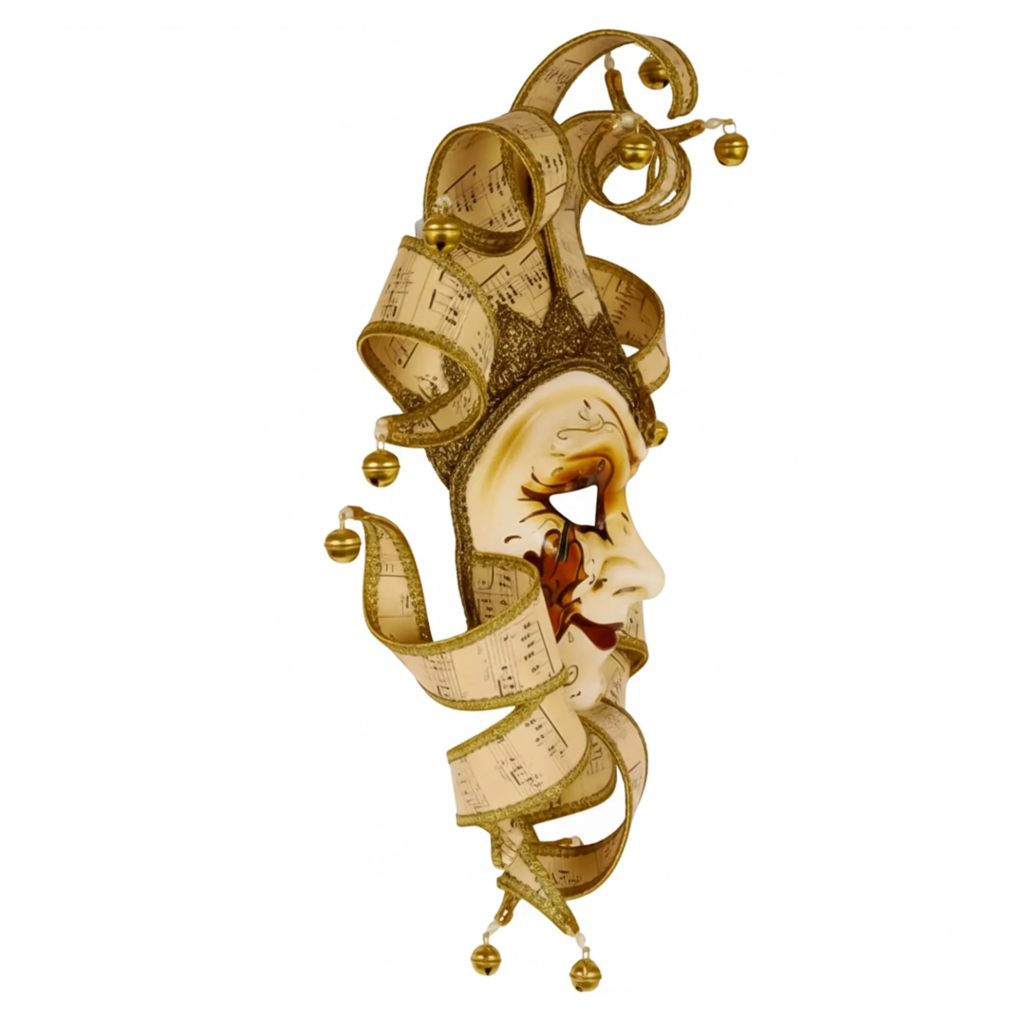 Joker with Music Masquerade Mask Costume Accessory - Image 3