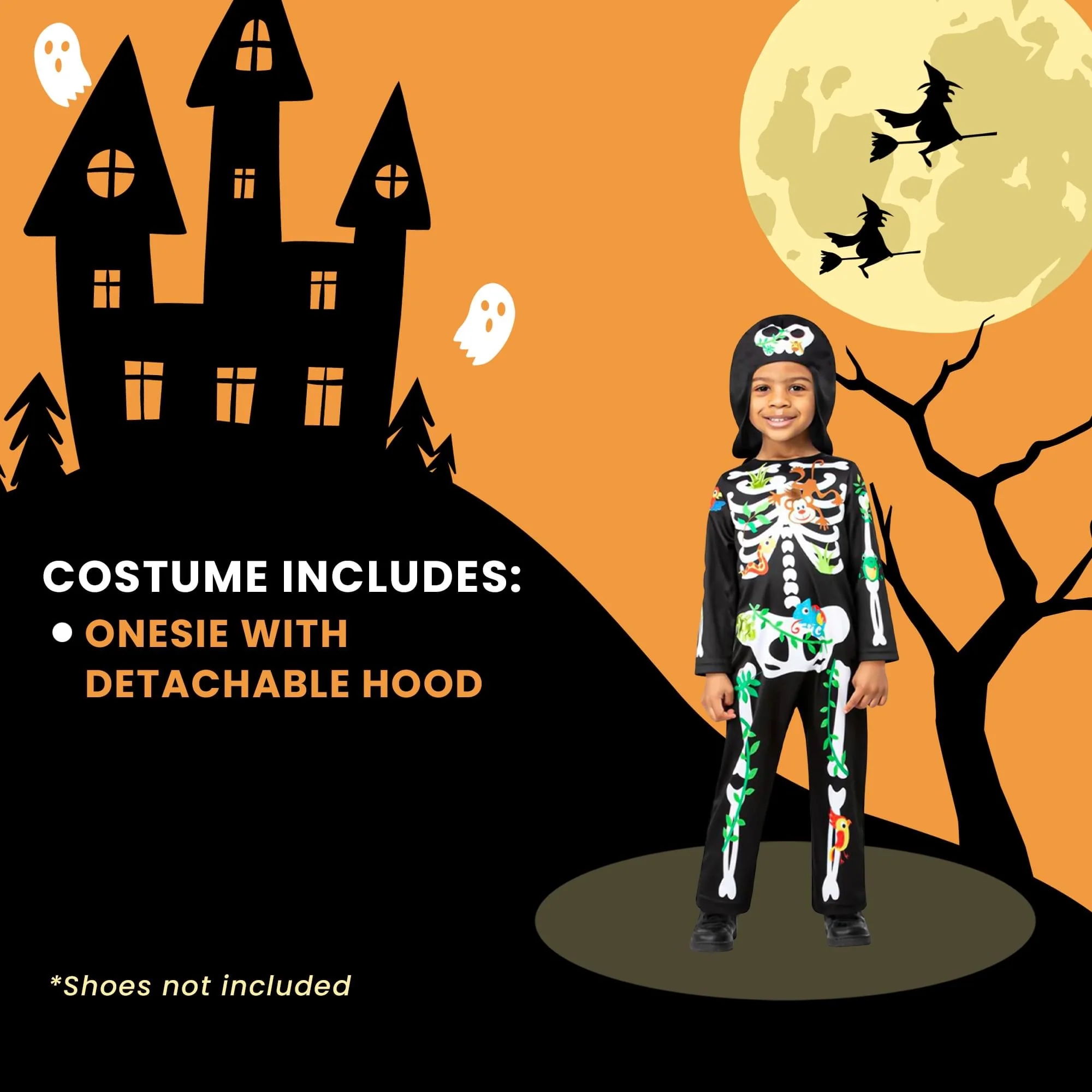 Jungle Skeleton Child Costume - Image 5