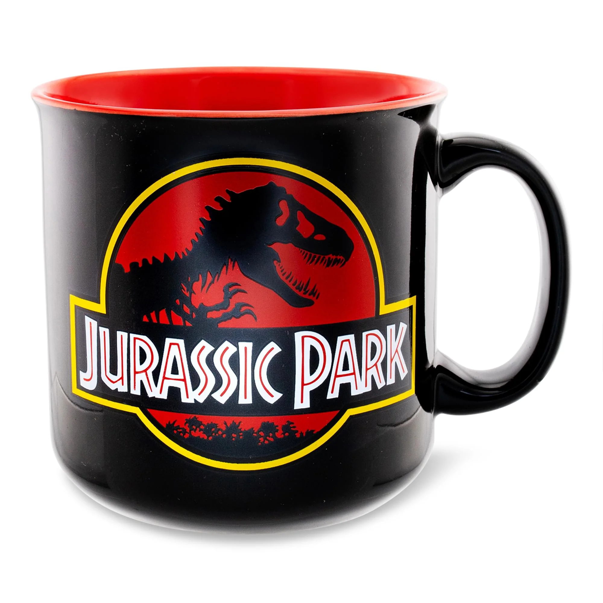 Jurassic Park Classic Logo Black Ceramic Camper Mug | Holds 20 Ounces - Image 2