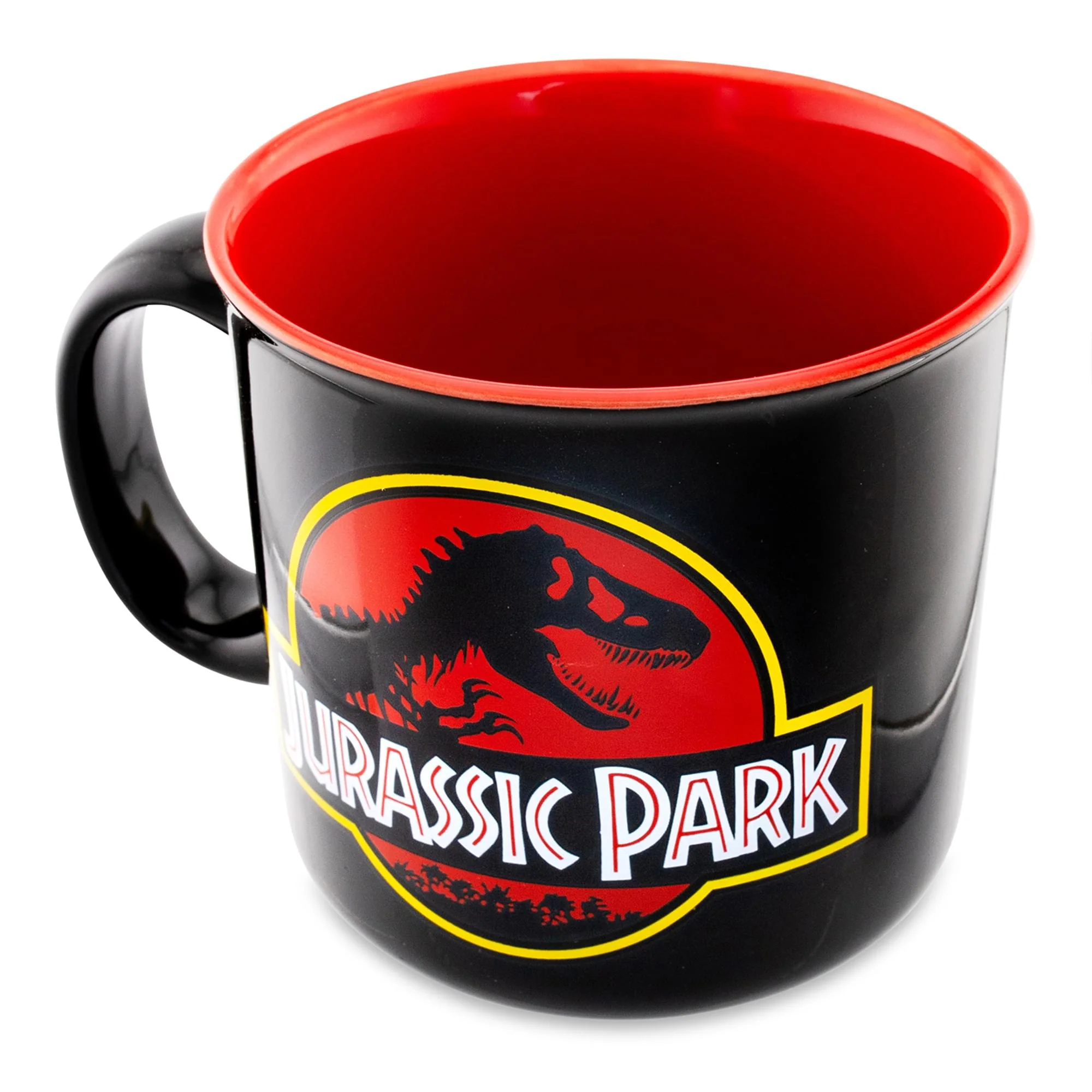 Jurassic Park Classic Logo Black Ceramic Camper Mug | Holds 20 Ounces - Image 3