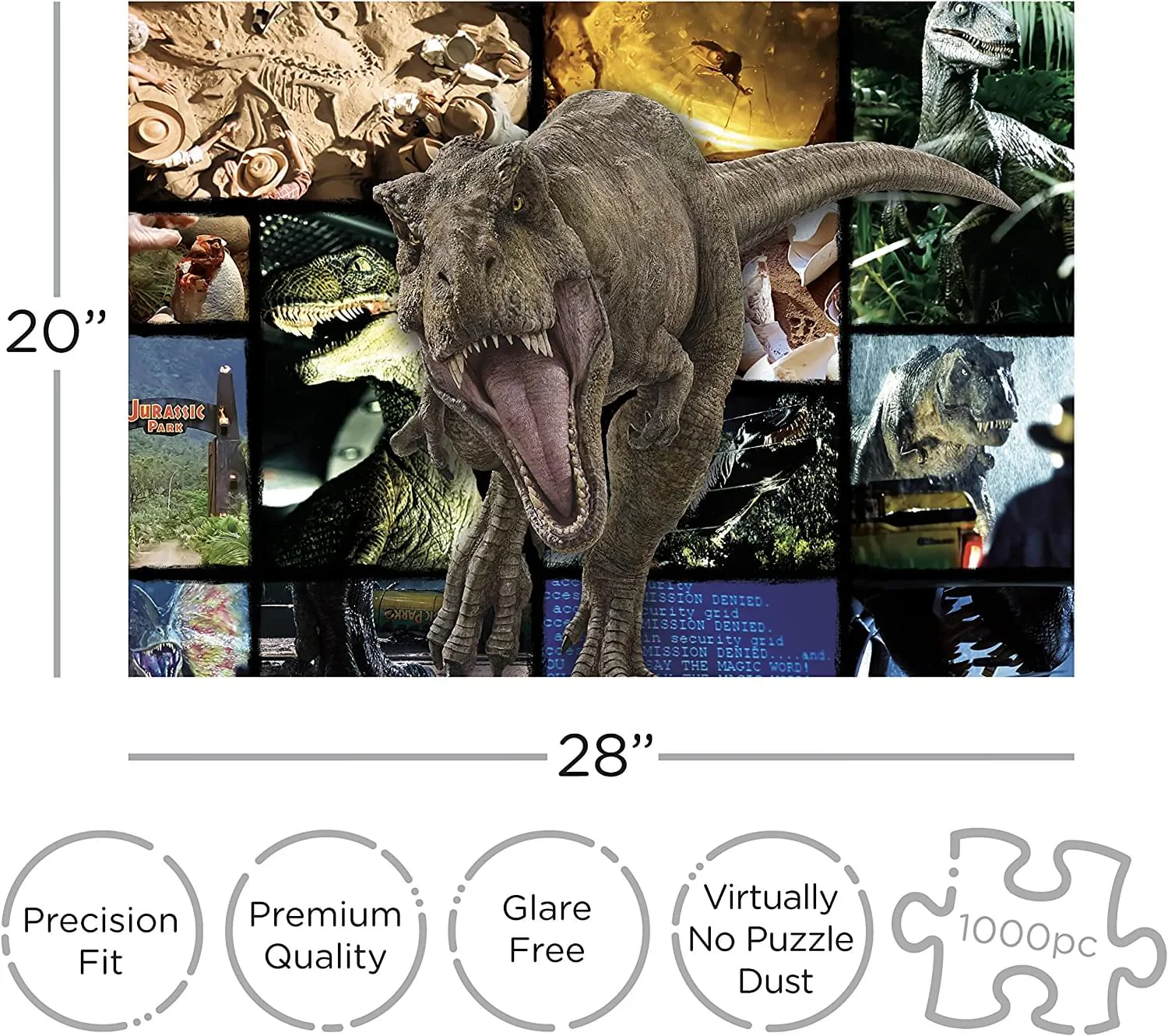 Jurassic Park Collage 1000 Piece Jigsaw Puzzle - Image 2
