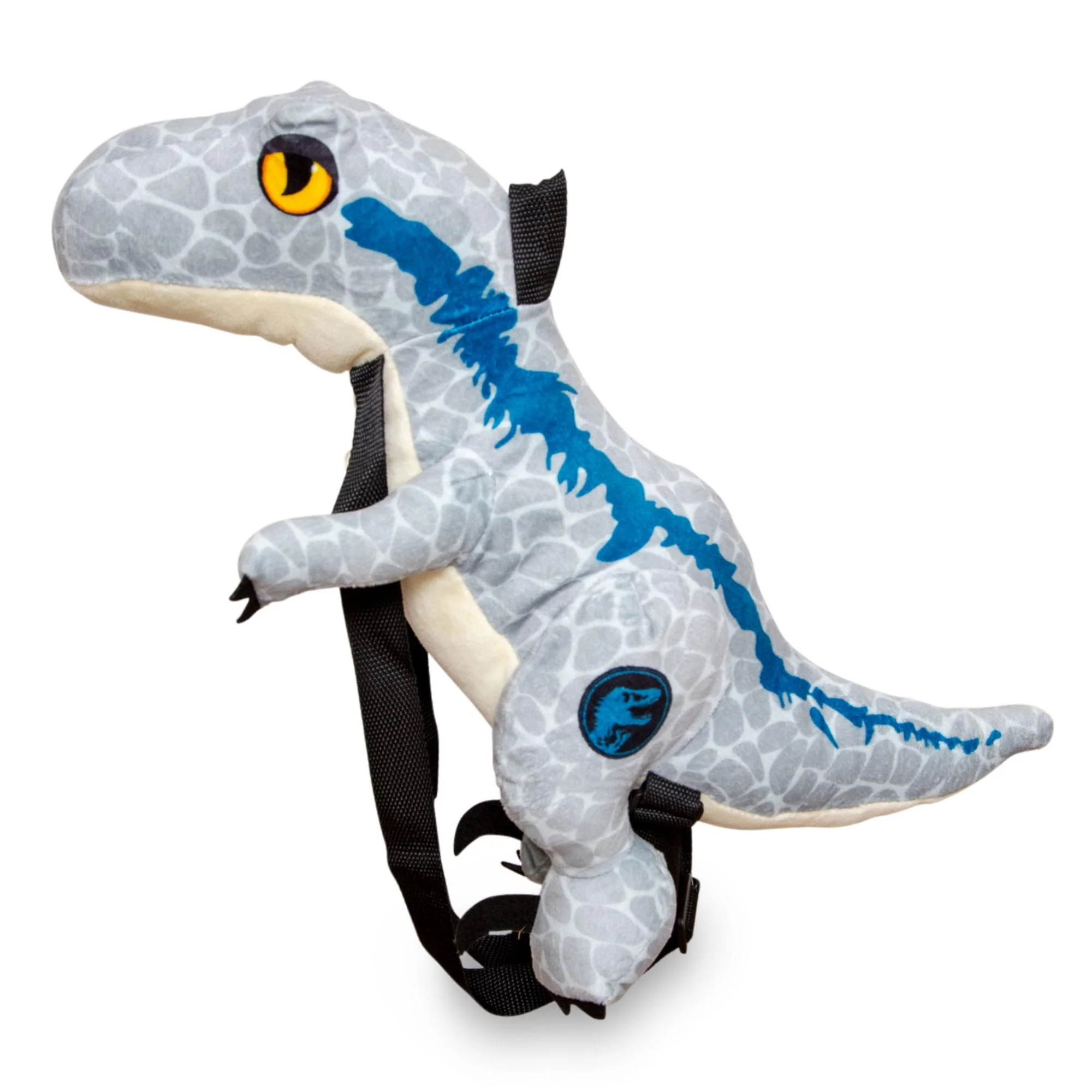 Jurassic World Velociraptor Blue 17-Inch Plush Backpack - Image 2