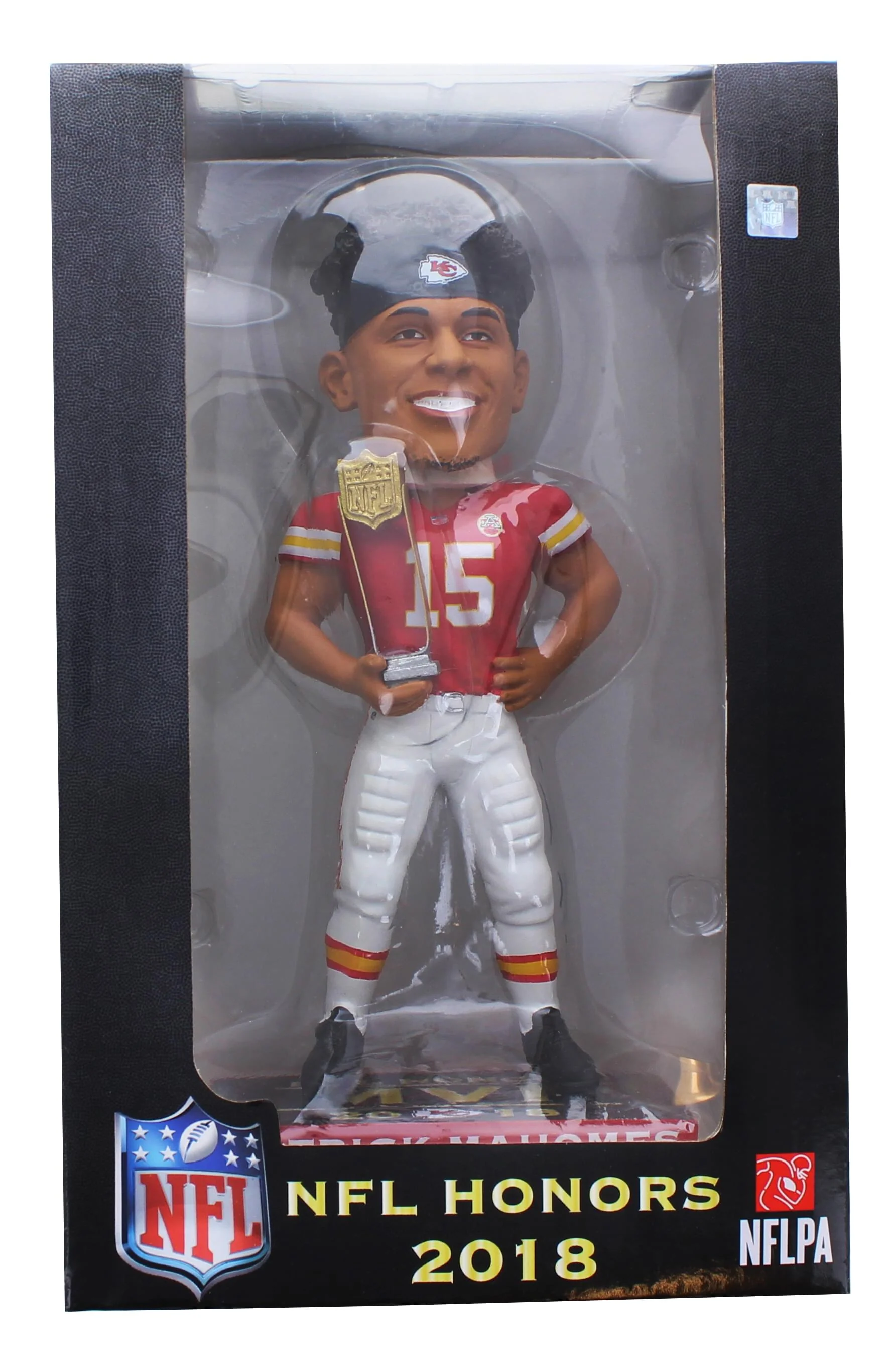 Kansas City Chiefs Patrick Mahomes #15 2018 MVP Award NFL Resin Bobblehead - Image 3