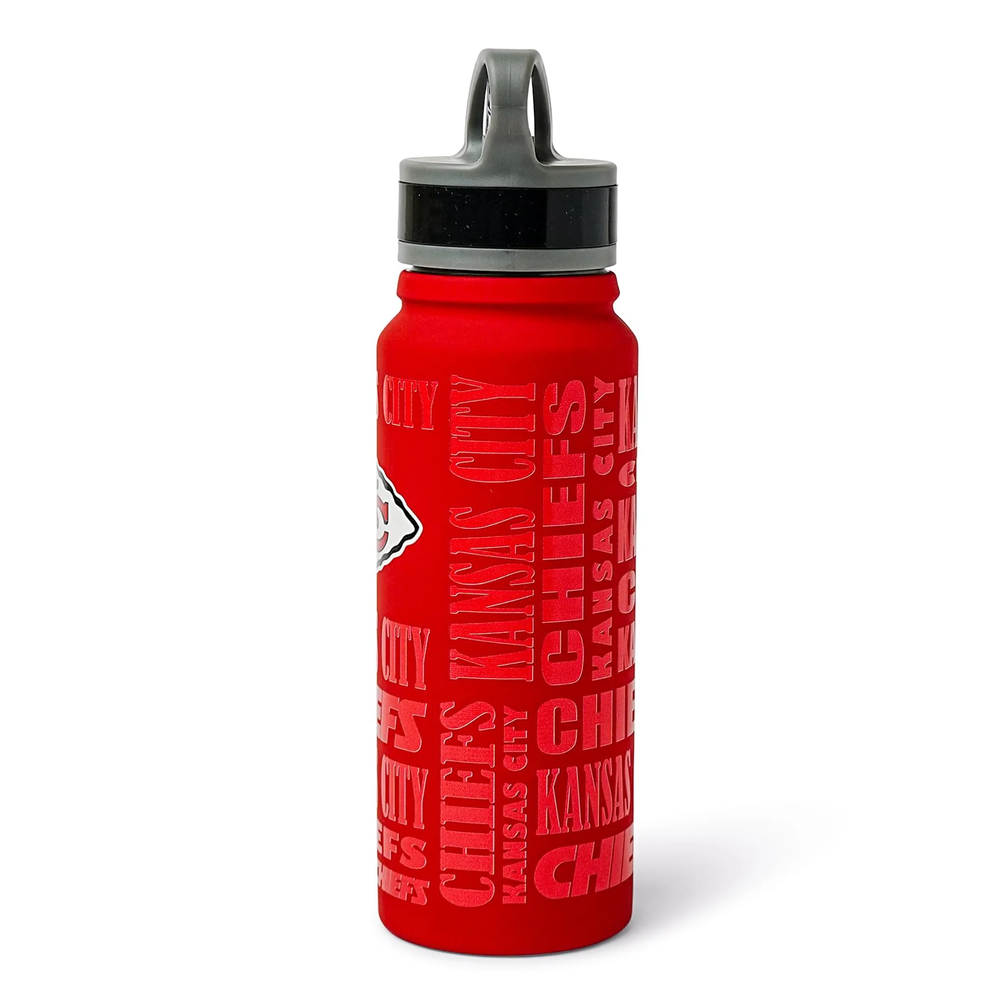 Kansas City Chiefs Replay 25-Ounce Stainless Steel Flip-Top NFL Water Bottle - Image 2