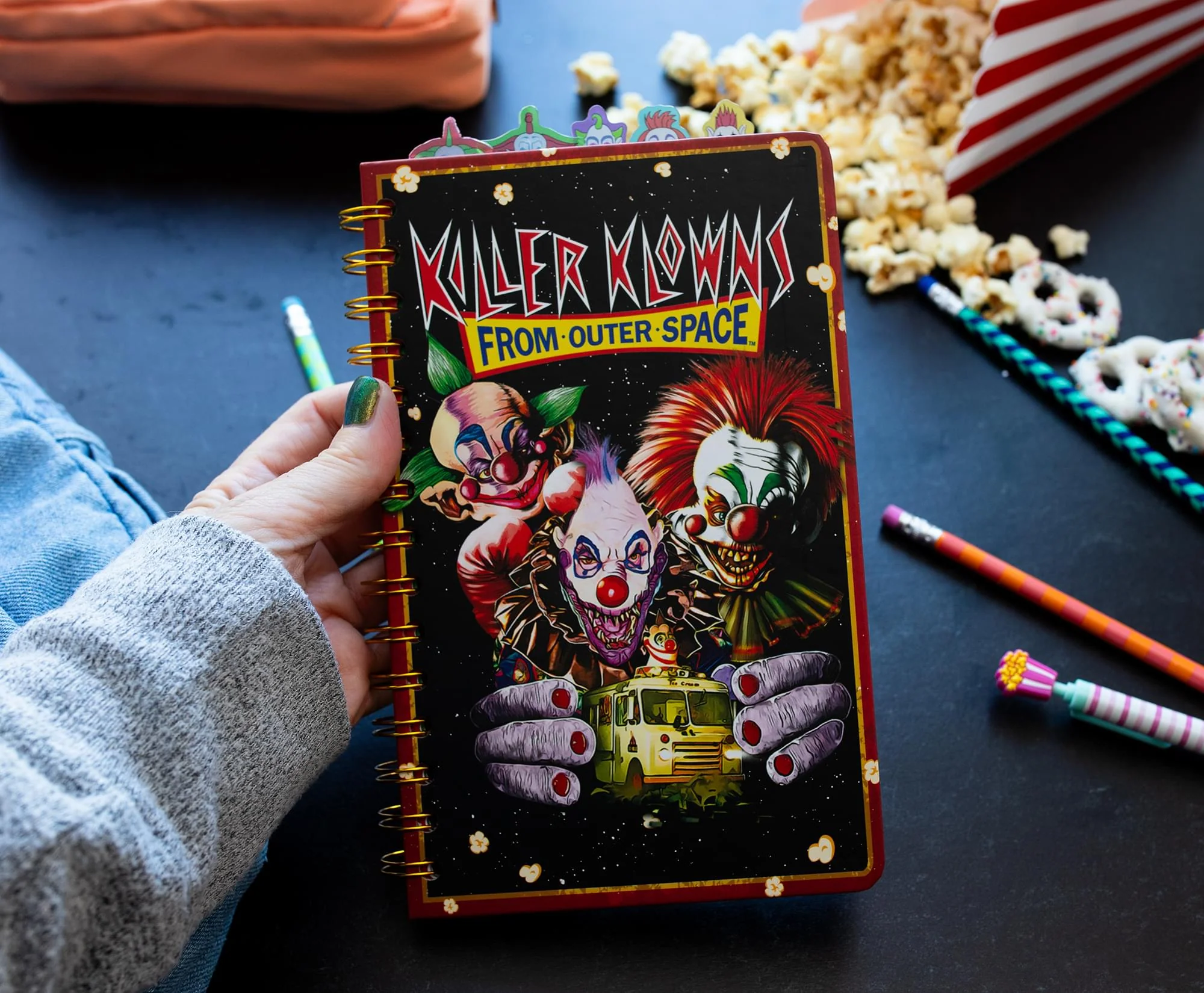 Killer Klowns From Outer Space 5-Tab Spiral Notebook With 75 Sheets - Image 4